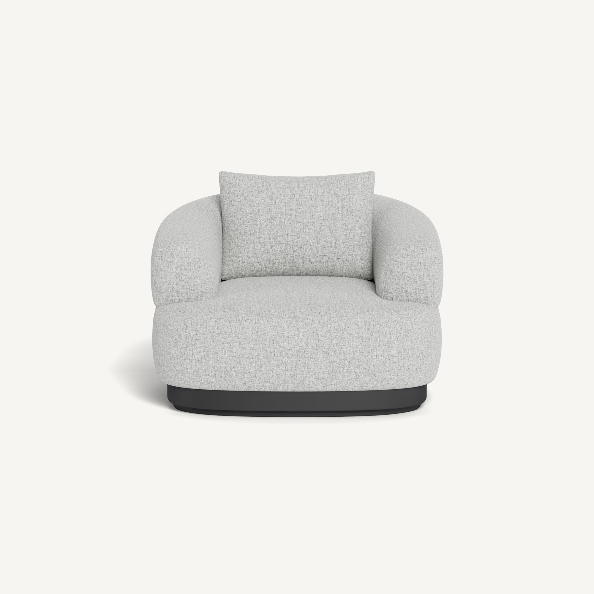 Harbour Amalfi Swivel Lounge Chair - Aluminum Asteroid / Copacabana Sand