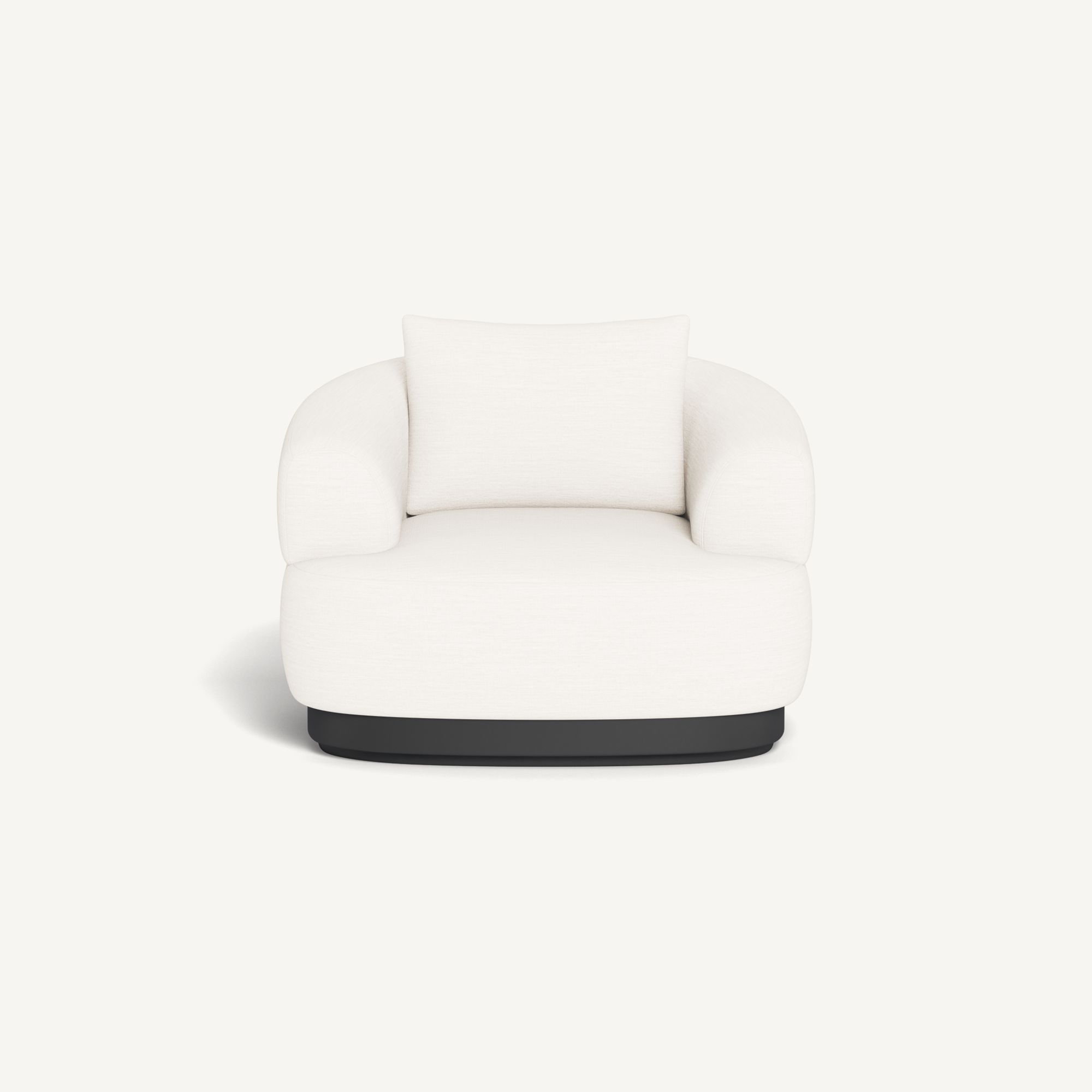 Harbour Amalfi Swivel Lounge Chair - Aluminum Asteroid / Panama Blanco