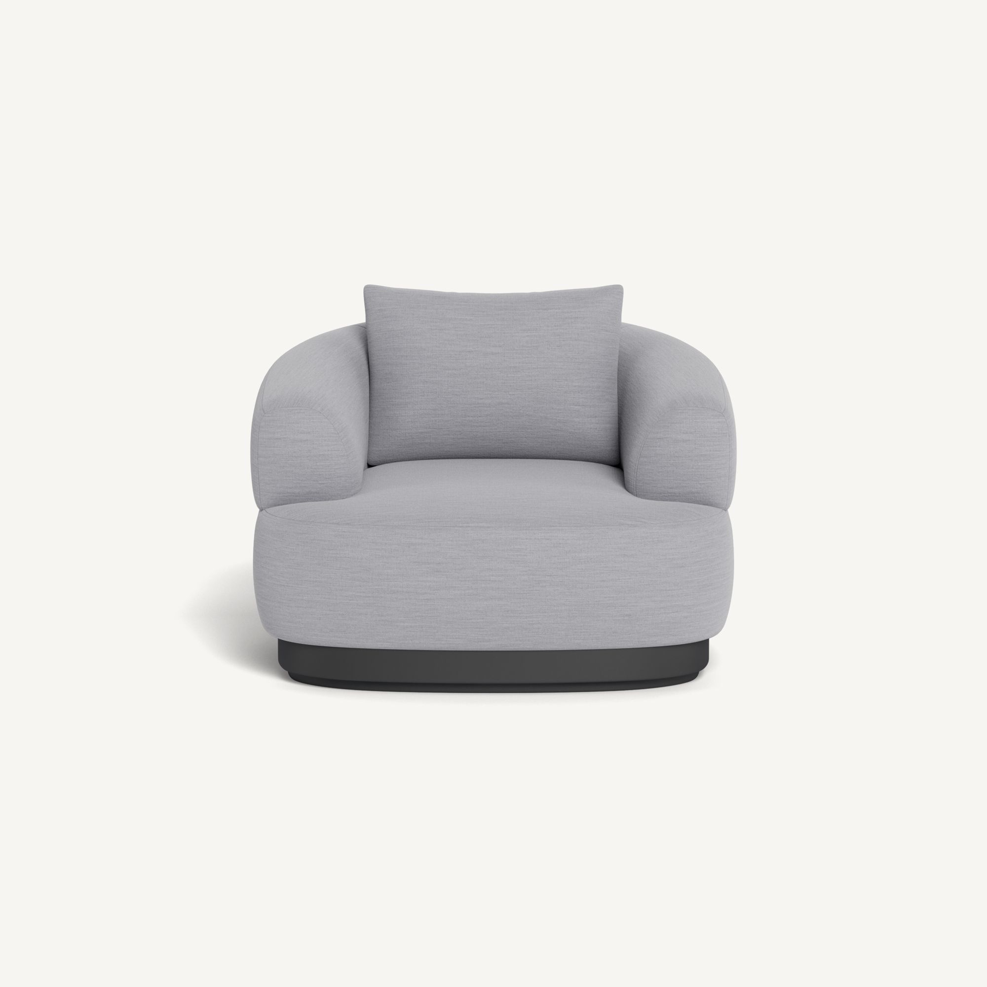 Harbour Amalfi Swivel Lounge Chair - Aluminum Asteroid / Panama Cloud