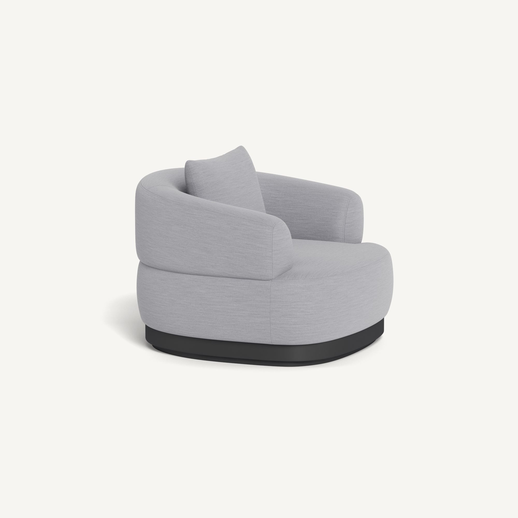 Harbour Amalfi Swivel Lounge Chair - Aluminum Asteroid / Panama Cloud
