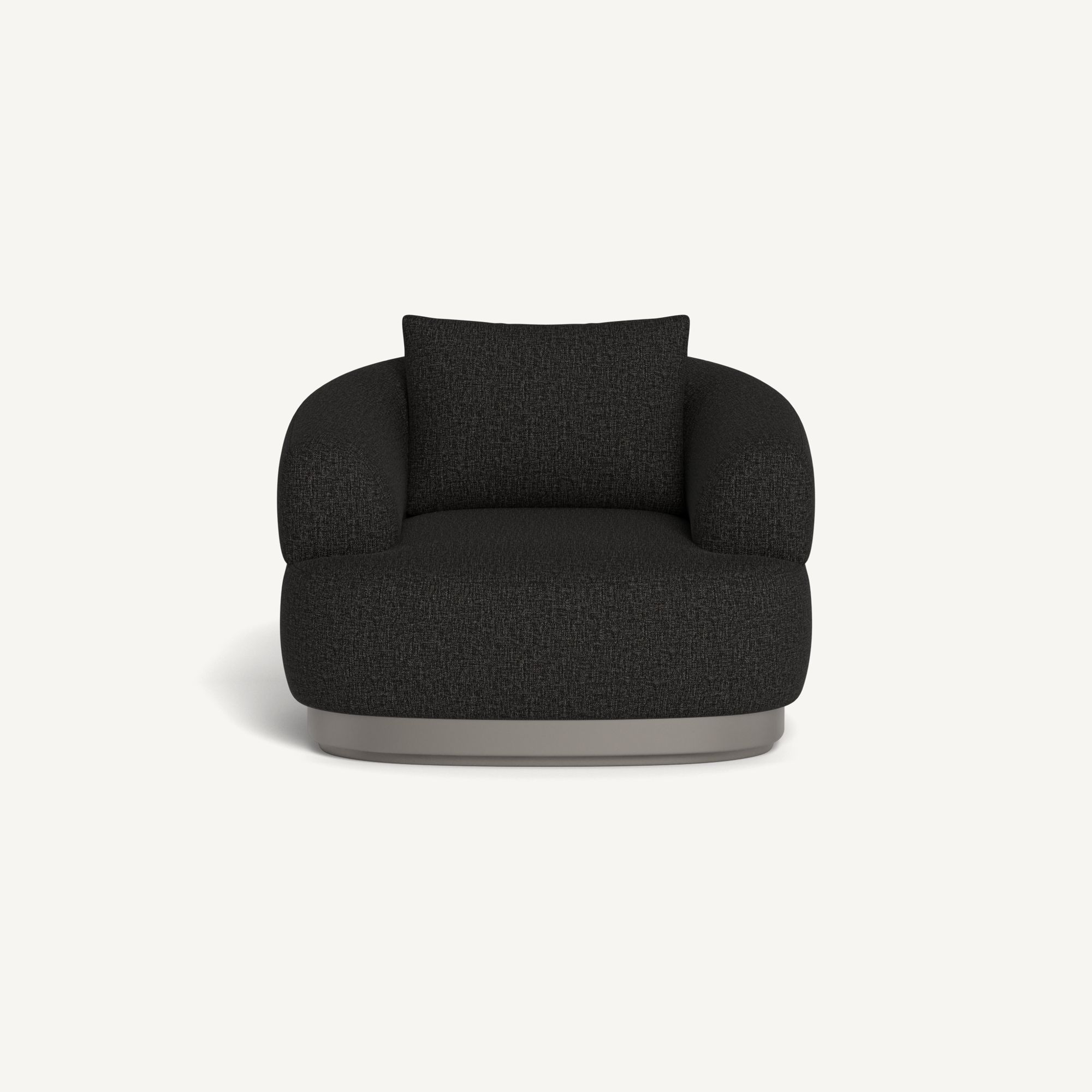Harbour Amalfi Swivel Lounge Chair - Aluminum Taupe / Copacabana Midnight