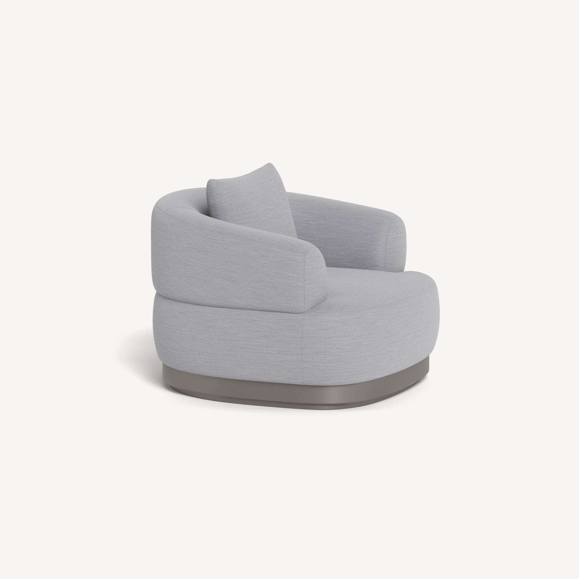 Harbour Amalfi Swivel Lounge Chair - Aluminum Taupe / Panama Cloud
