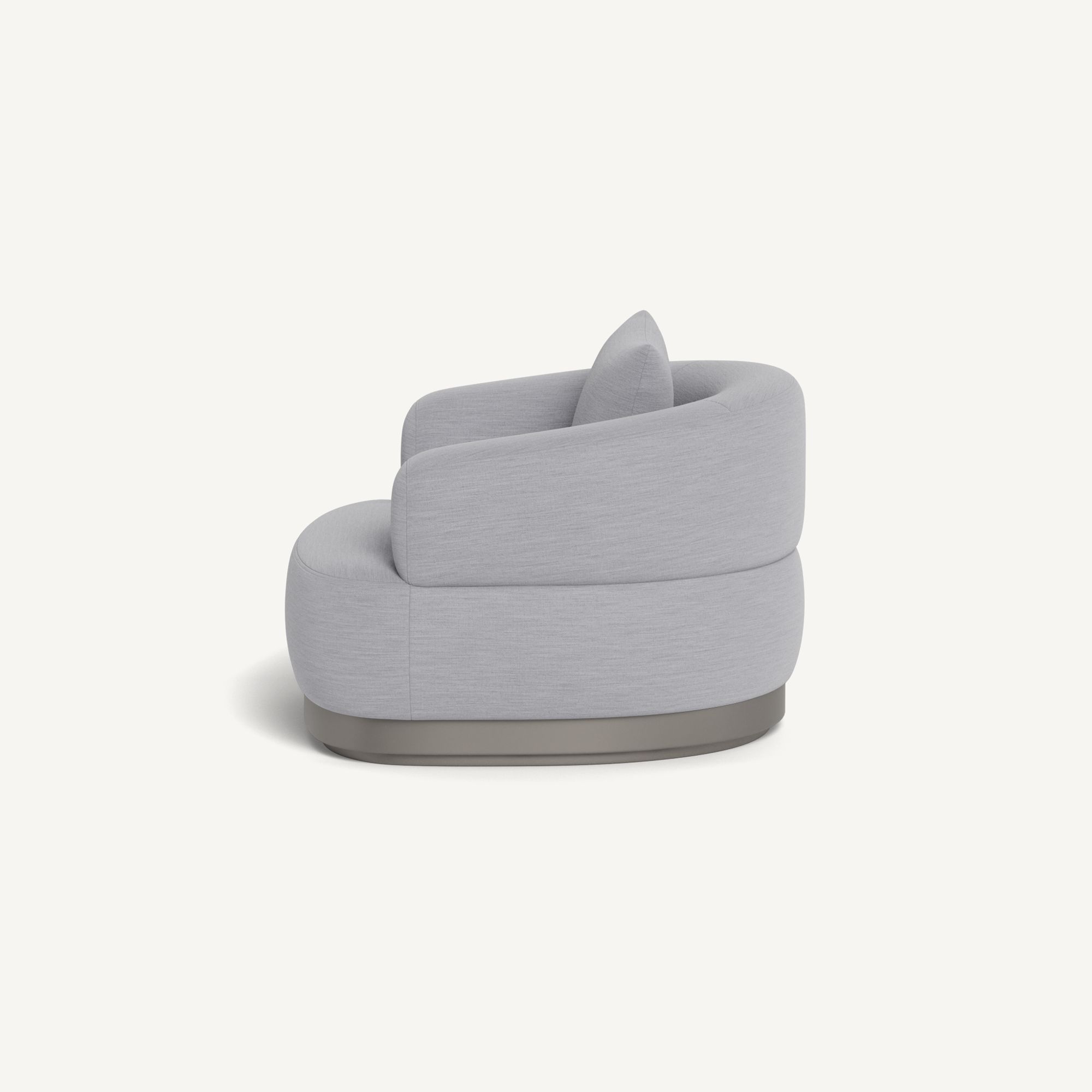 Harbour Amalfi Swivel Lounge Chair - Aluminum Taupe / Panama Cloud