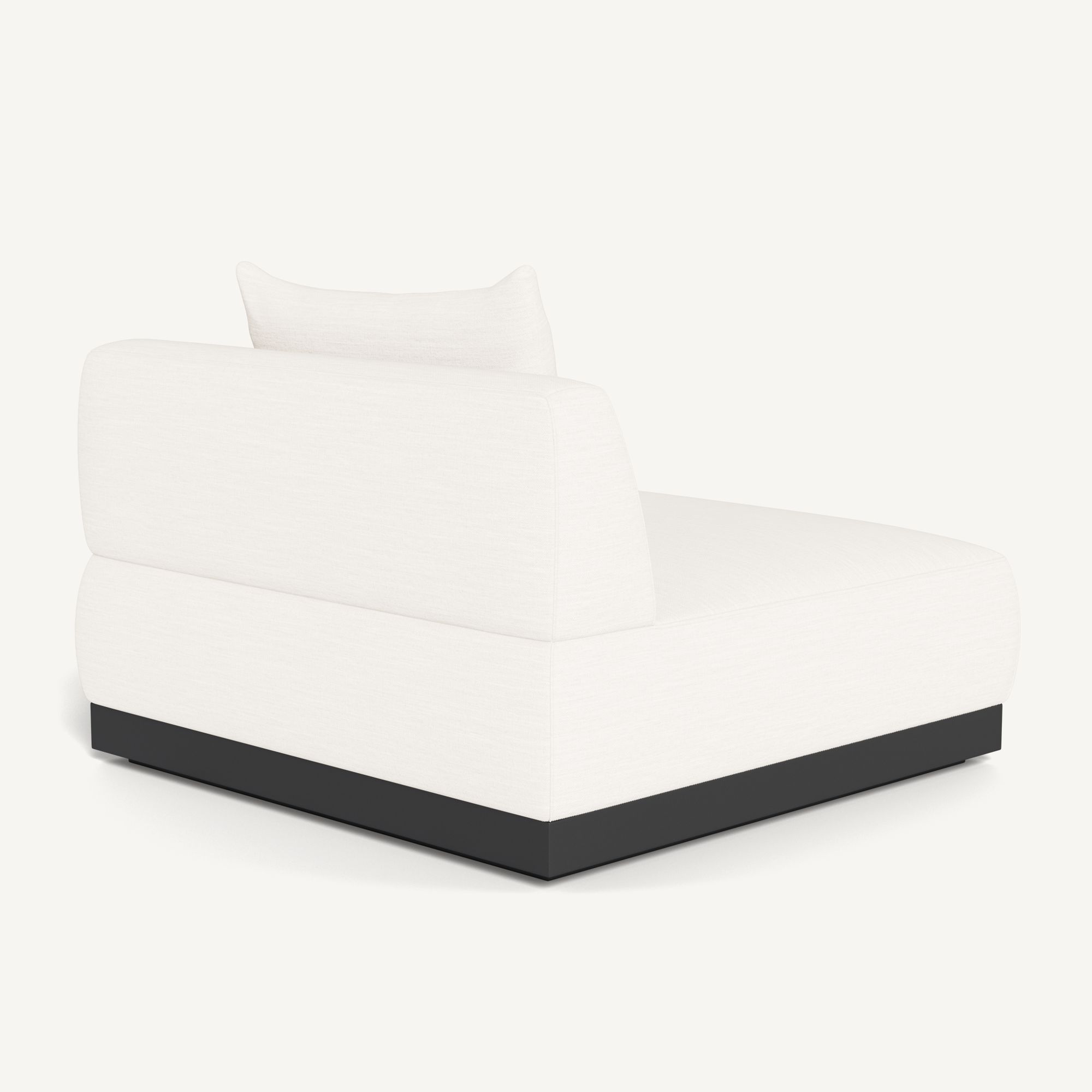 Harbour Amalfi Swivel Armless Chair - Aluminum Asteroid / Panama Blanco