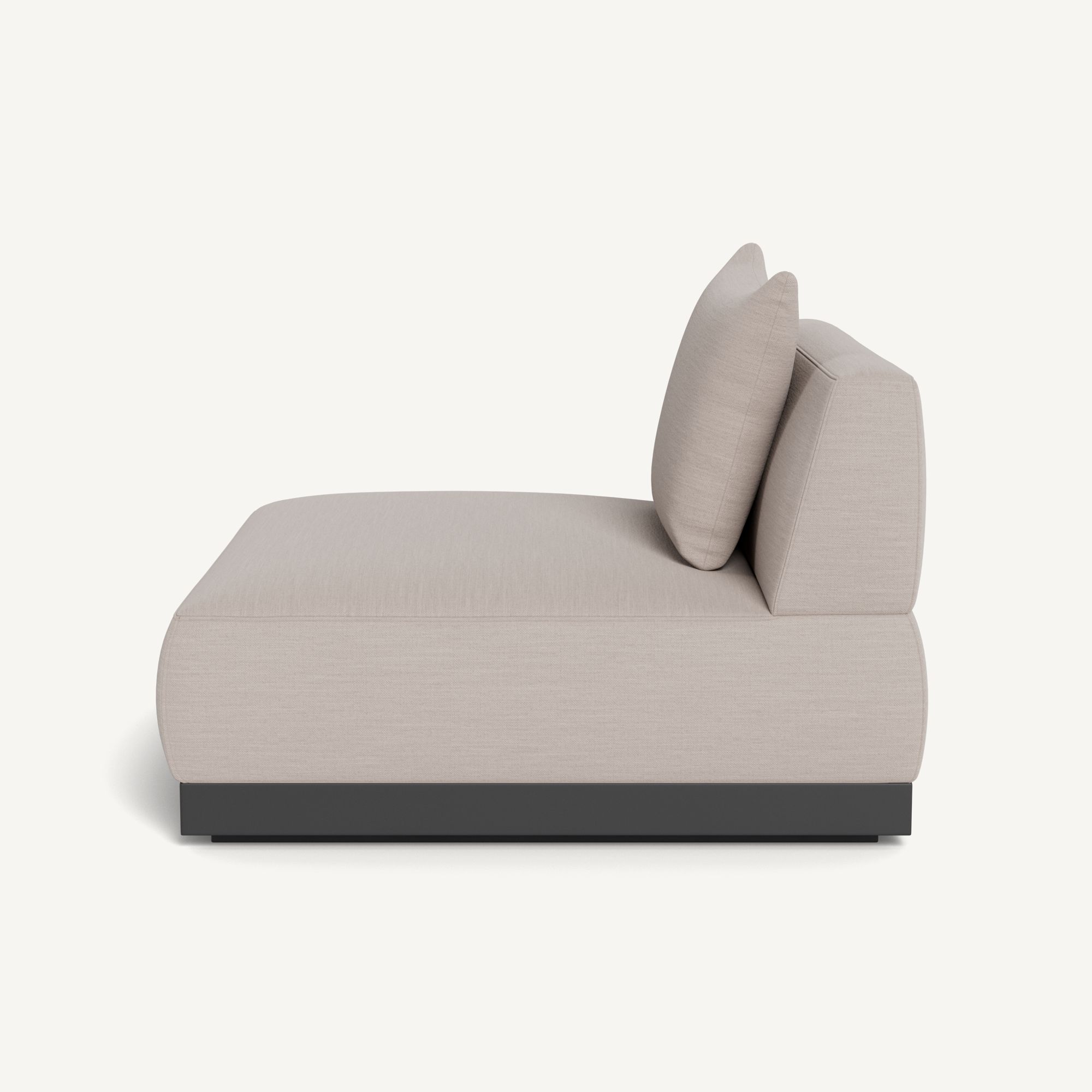 Harbour Amalfi Swivel Armless Chair - Aluminum Asteroid / Panama Marble