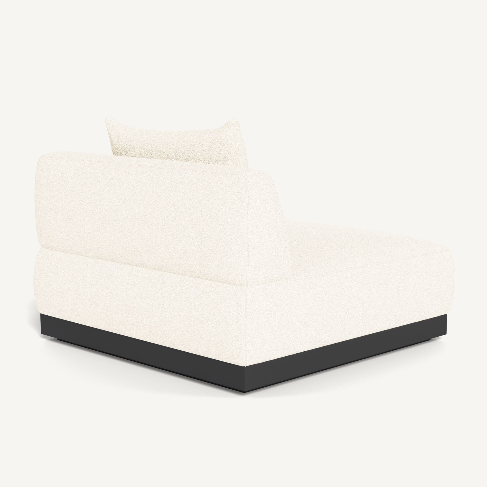 Harbour Amalfi Swivel Armless Chair - Aluminum Asteroid / Riviera Ivory