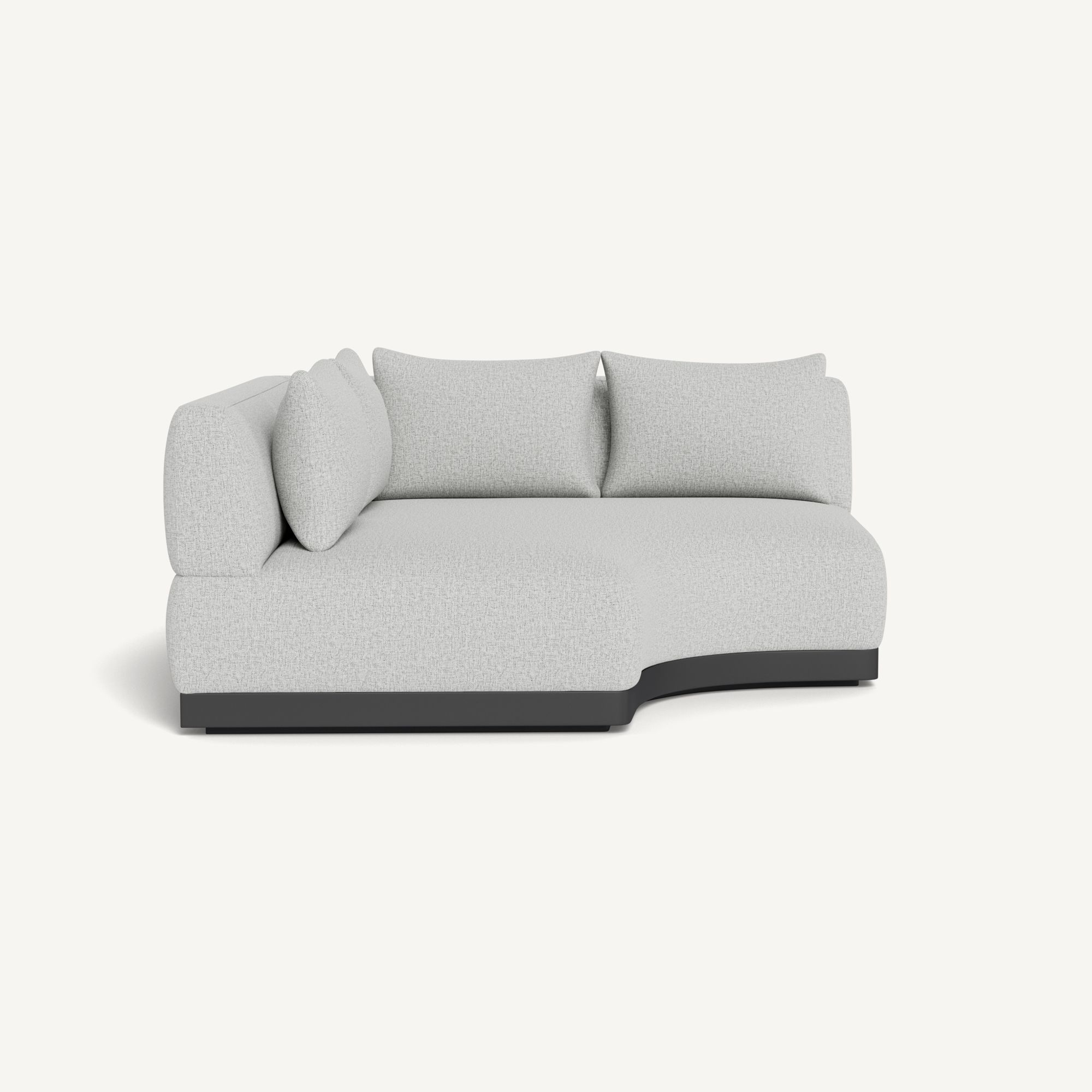 Harbour Amalfi Curved Corner - Aluminum Asteroid / Copacabana Sand