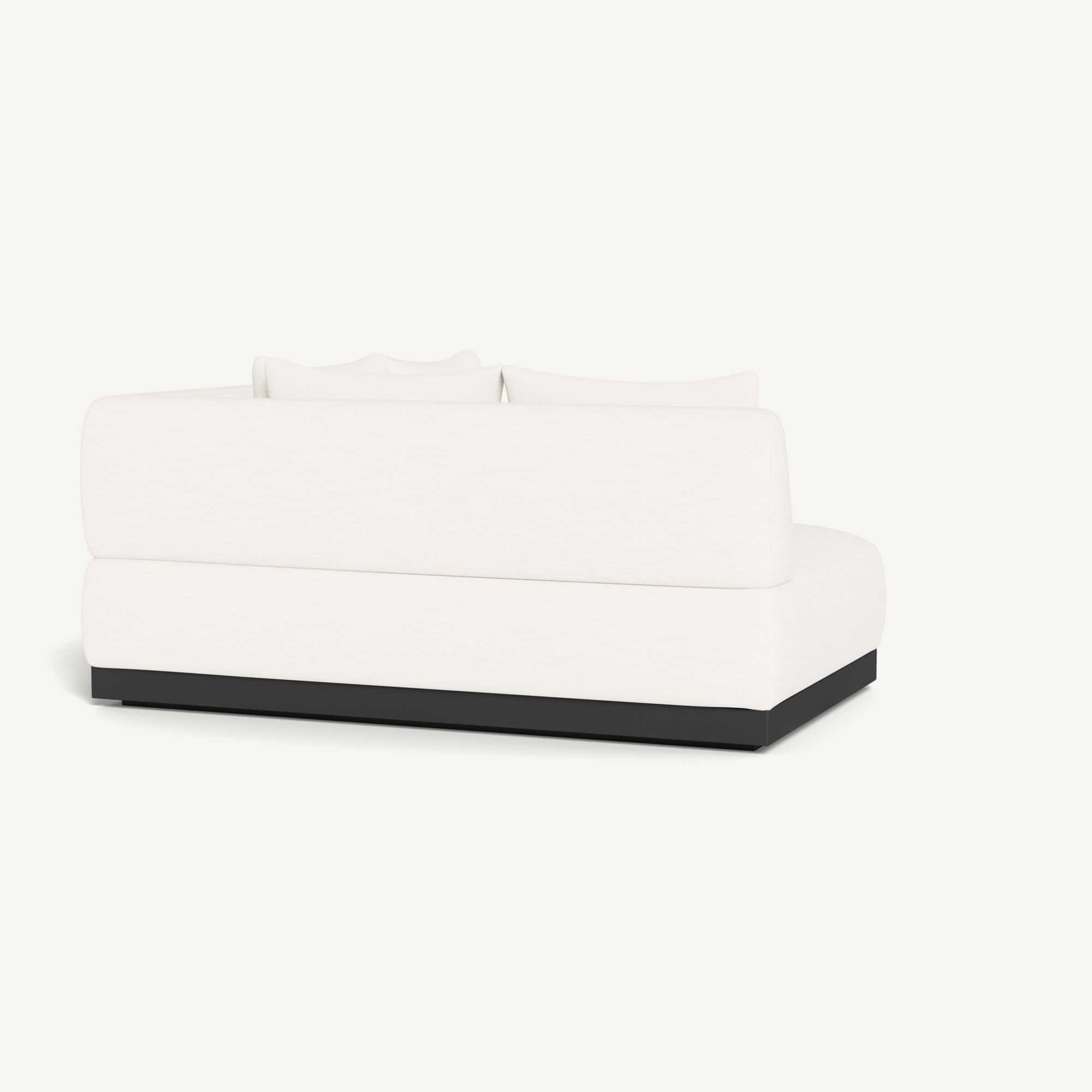 Harbour Amalfi Curved Corner - Aluminum Asteroid / Panama Blanco