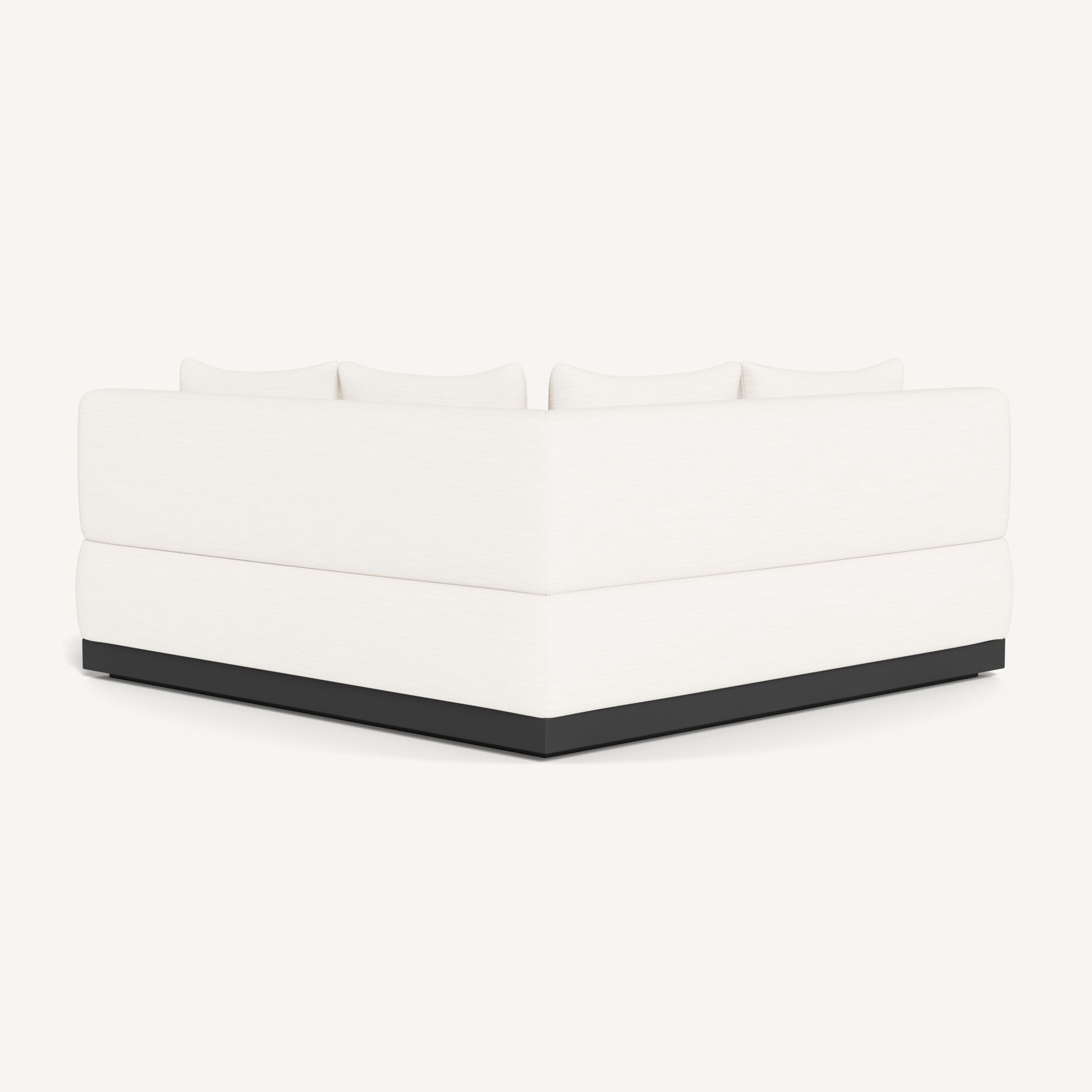 Harbour Amalfi Curved Corner - Aluminum Asteroid / Panama Blanco