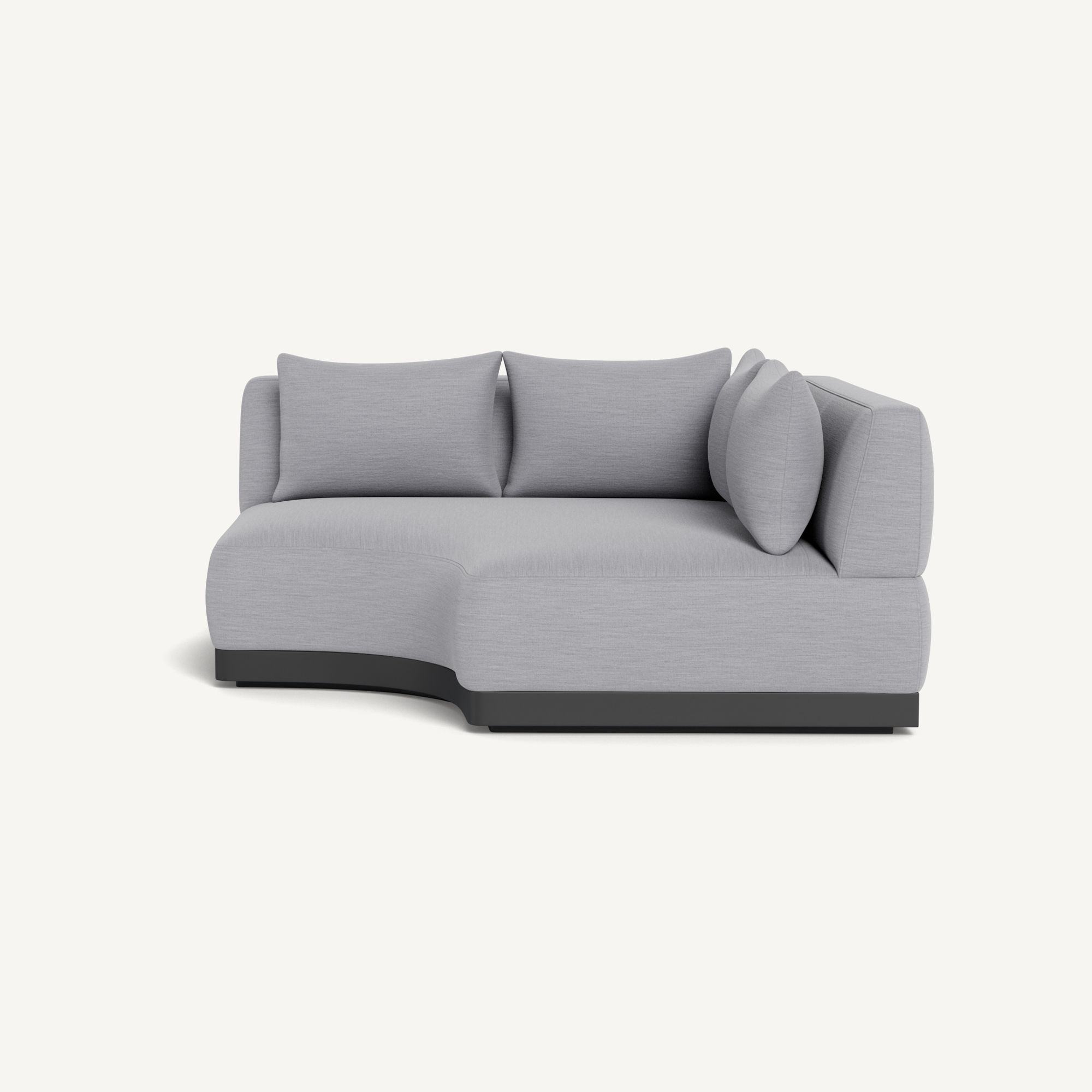 Harbour Amalfi Curved Corner - Aluminum Asteroid / Panama Cloud