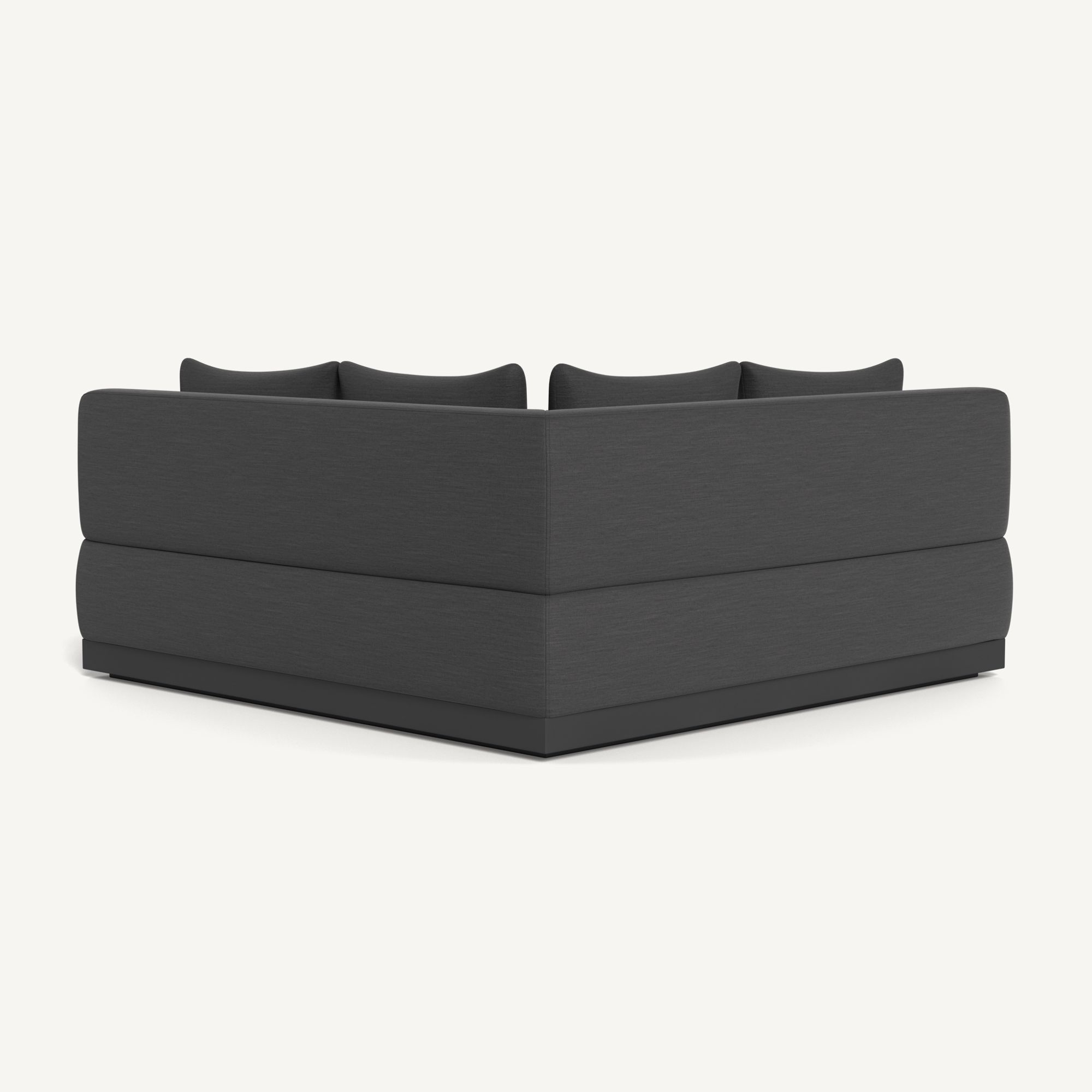 Harbour Amalfi Curved Corner - Aluminum Asteroid / Panama Grafito
