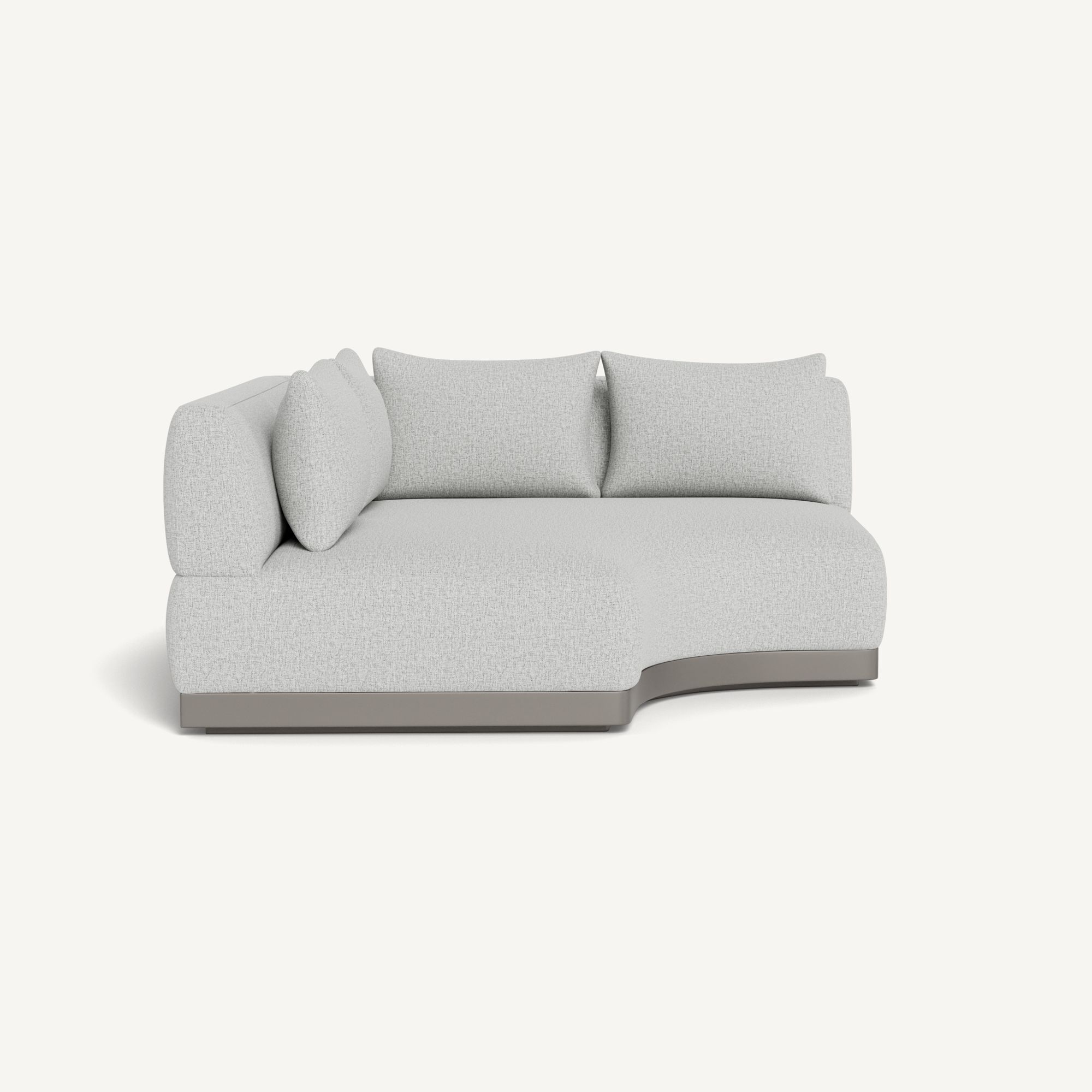 Harbour Amalfi Curved Corner - Aluminum Taupe / Copacabana Sand