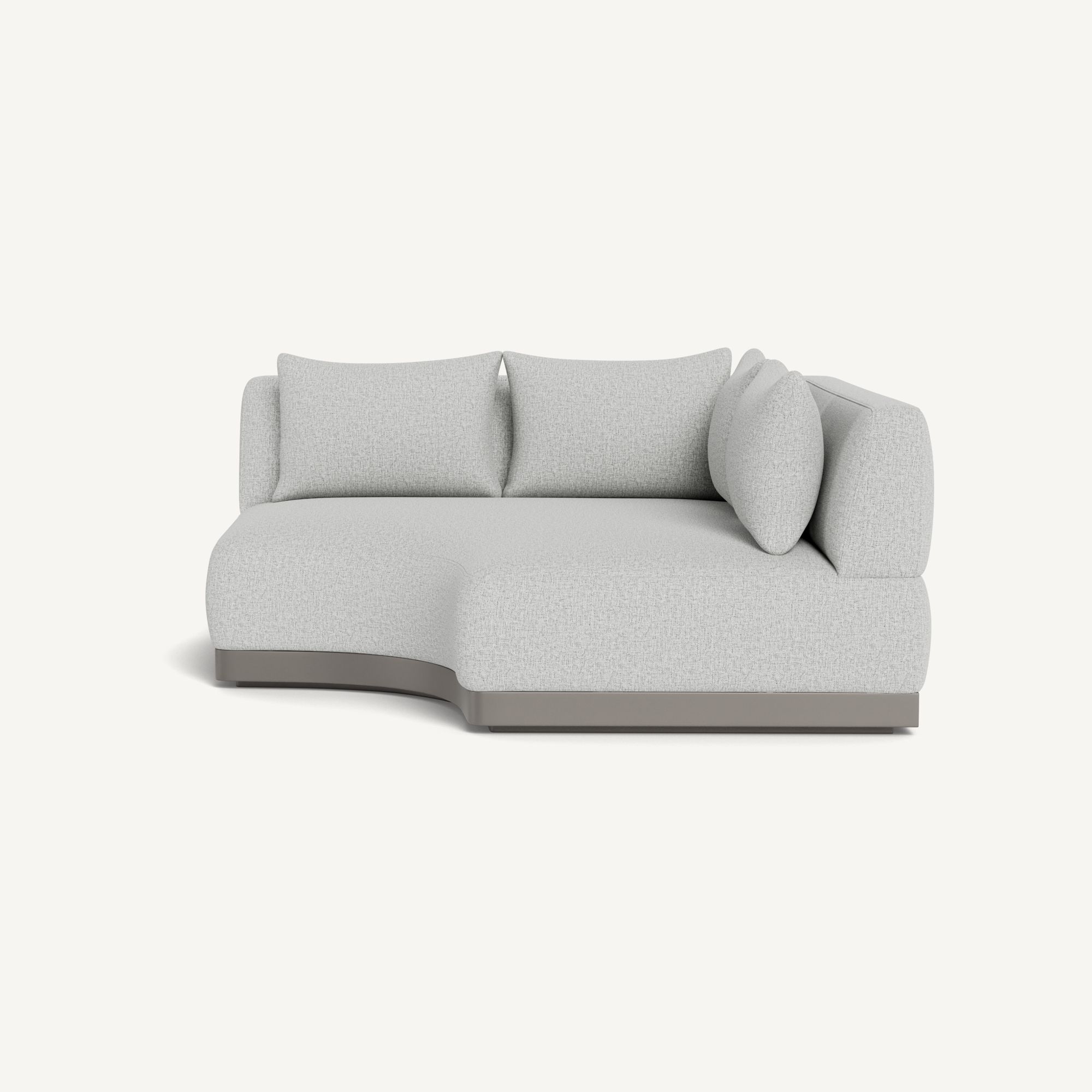 Harbour Amalfi Curved Corner - Aluminum Taupe / Copacabana Sand