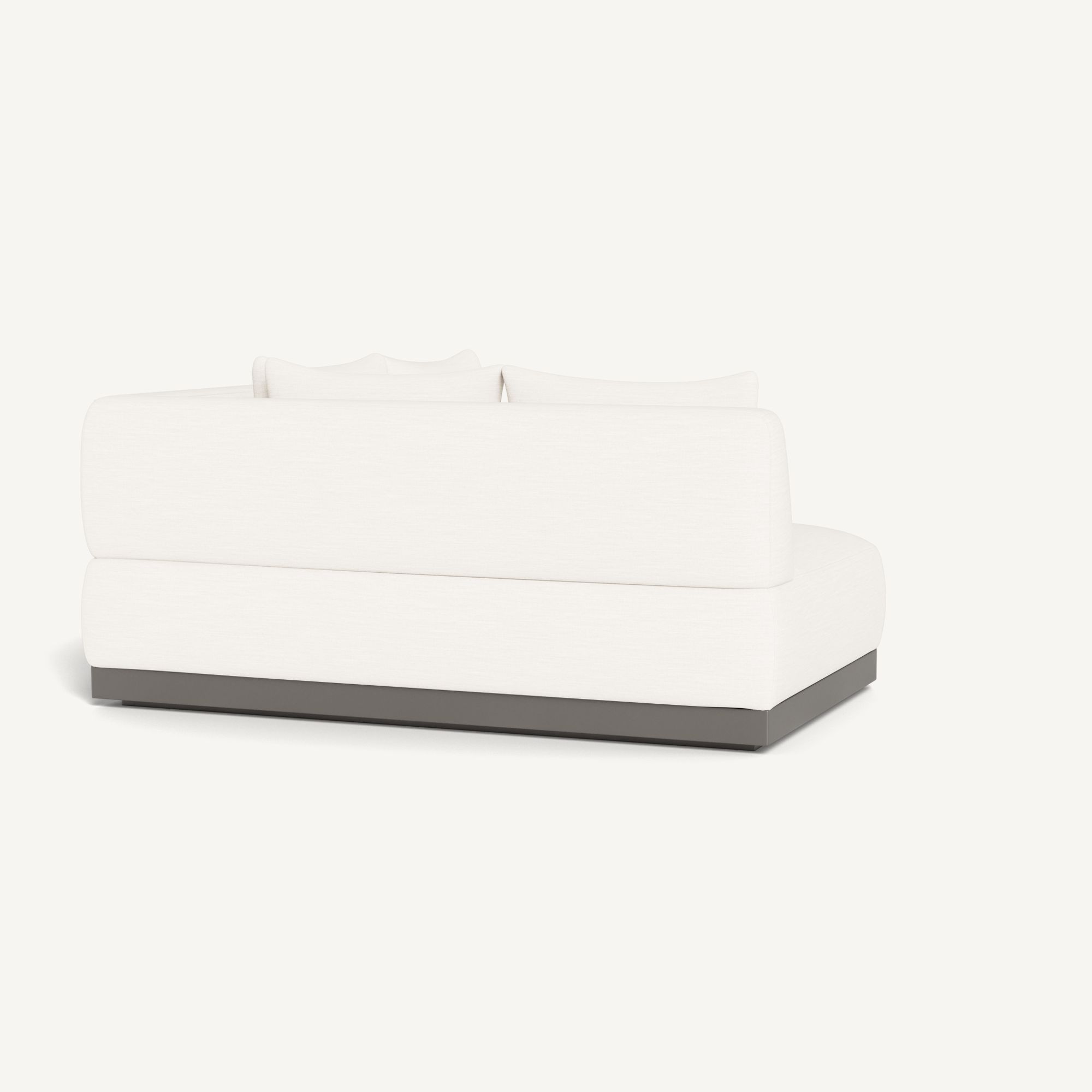 Harbour Amalfi Curved Corner - Aluminum Taupe / Panama Blanco