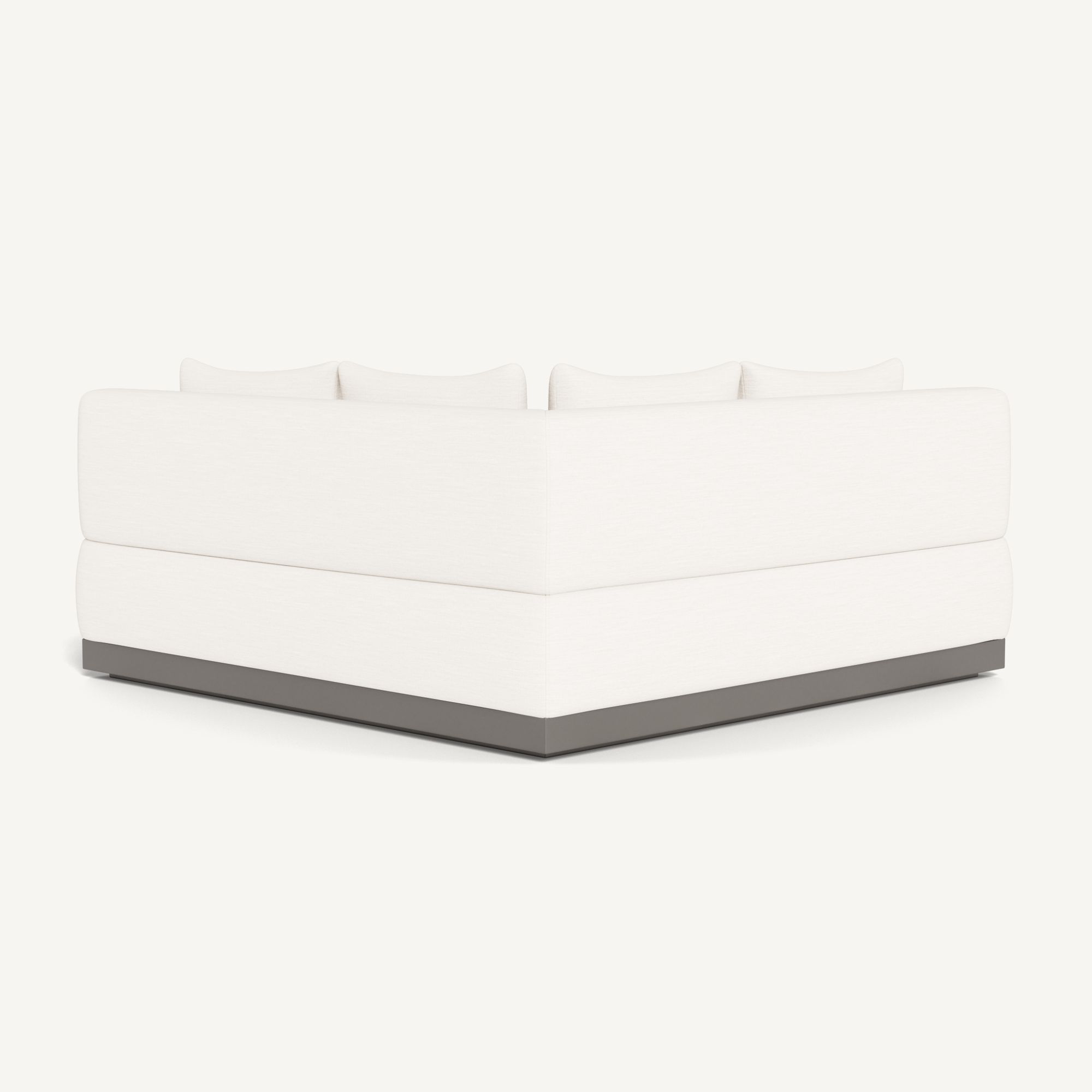 Harbour Amalfi Curved Corner - Aluminum Taupe / Panama Blanco