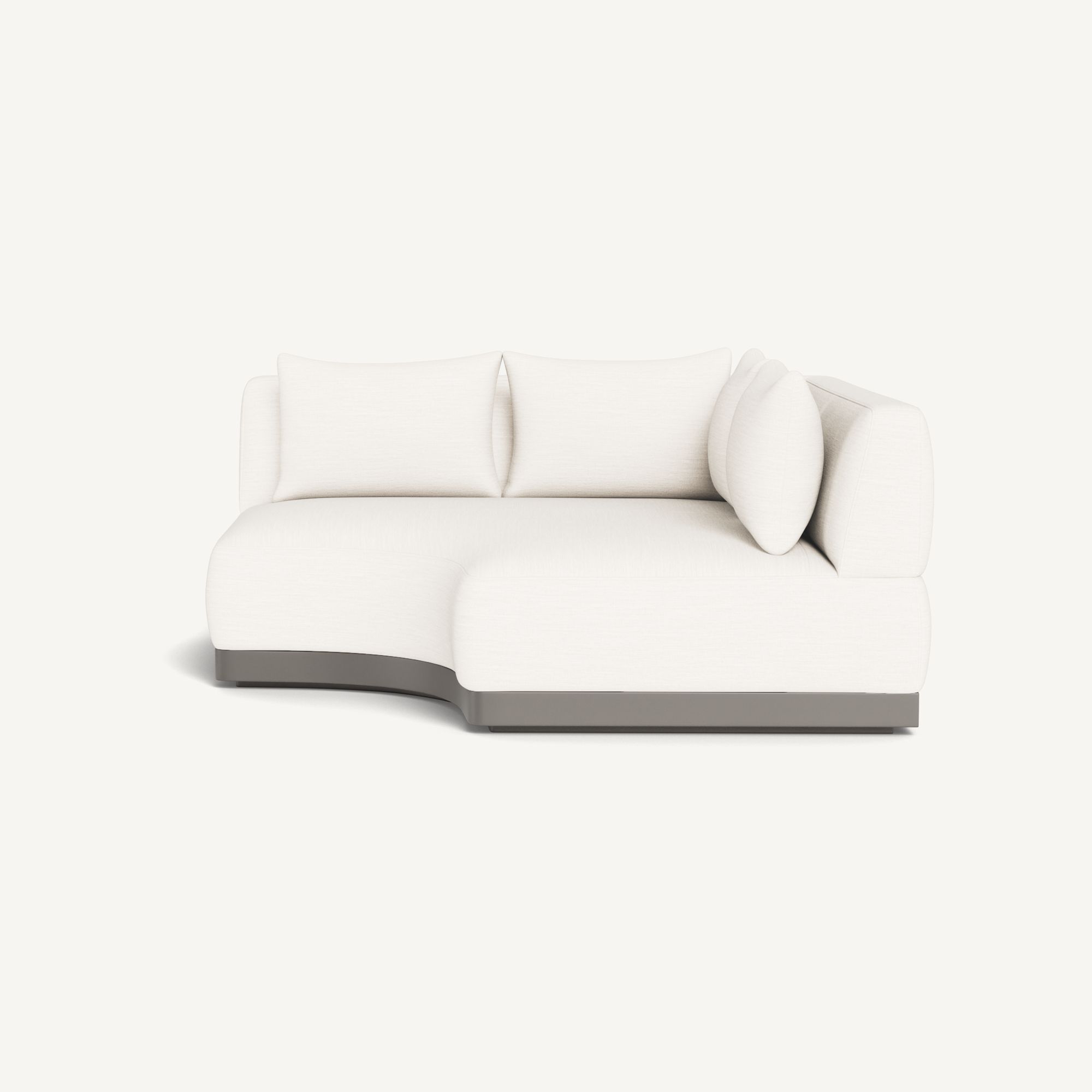 Harbour Amalfi Curved Corner - Aluminum Taupe / Panama Blanco