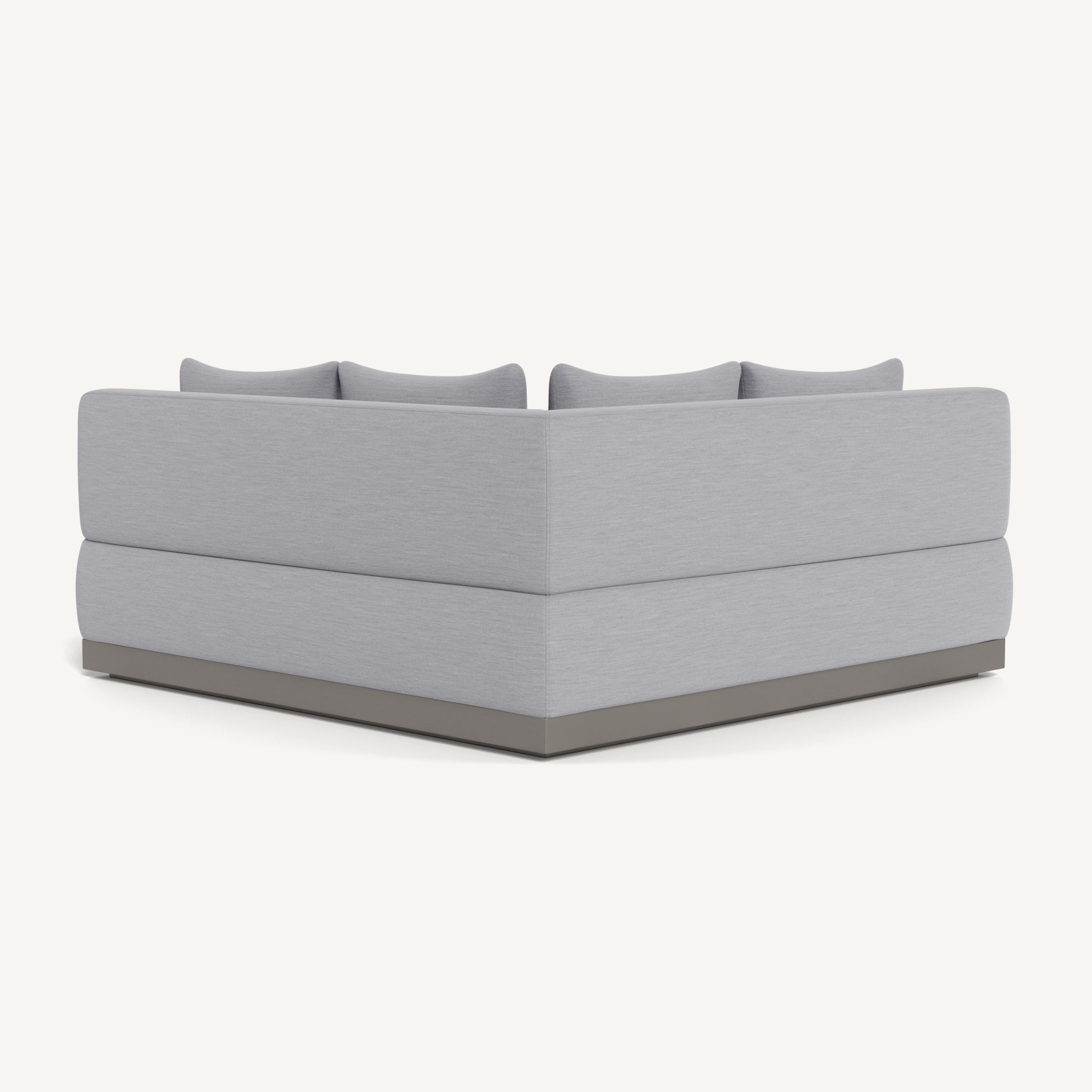Harbour Amalfi Curved Corner - Aluminum Taupe / Panama Cloud