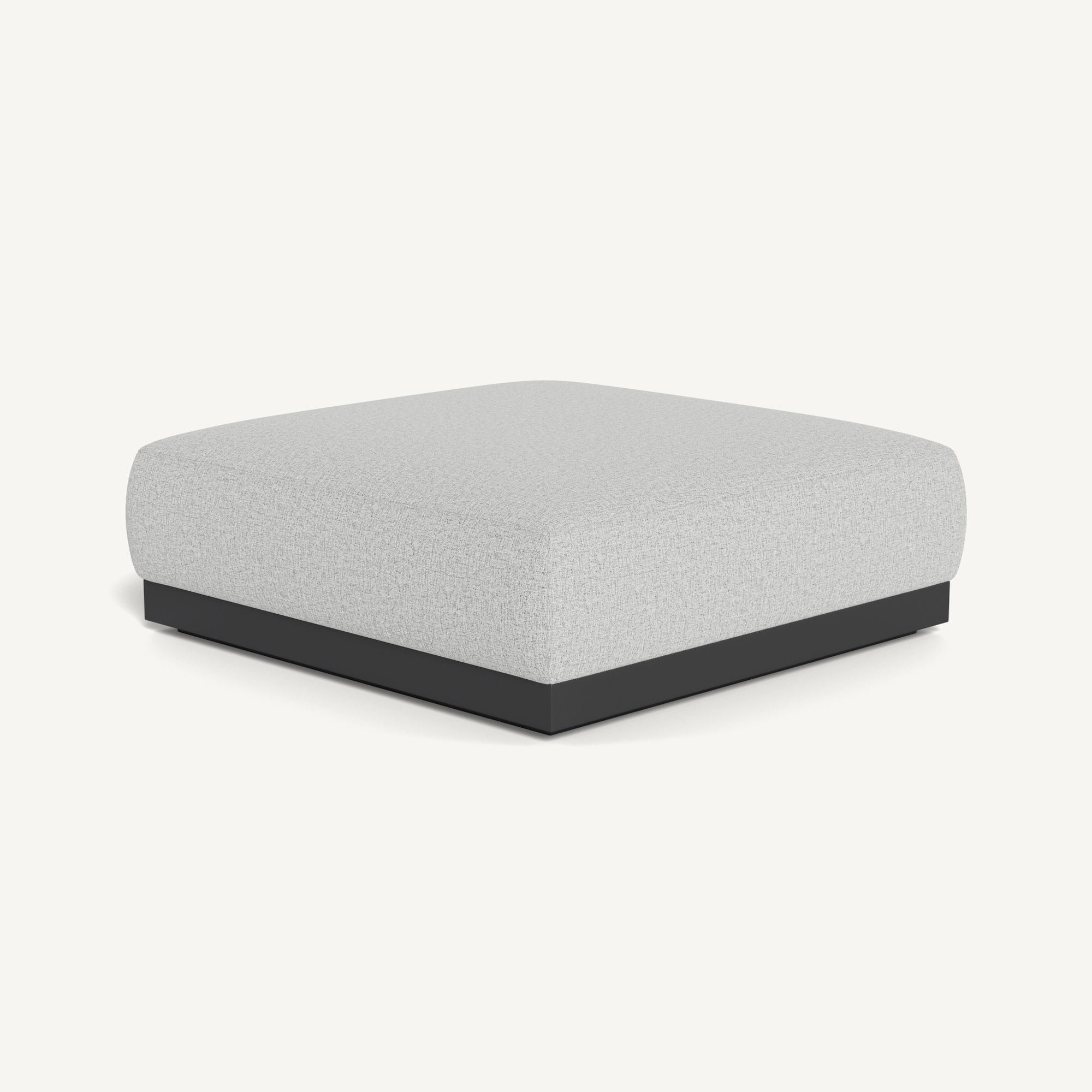 Harbour Amalfi Ottoman - Aluminum Asteroid / Copacabana Sand