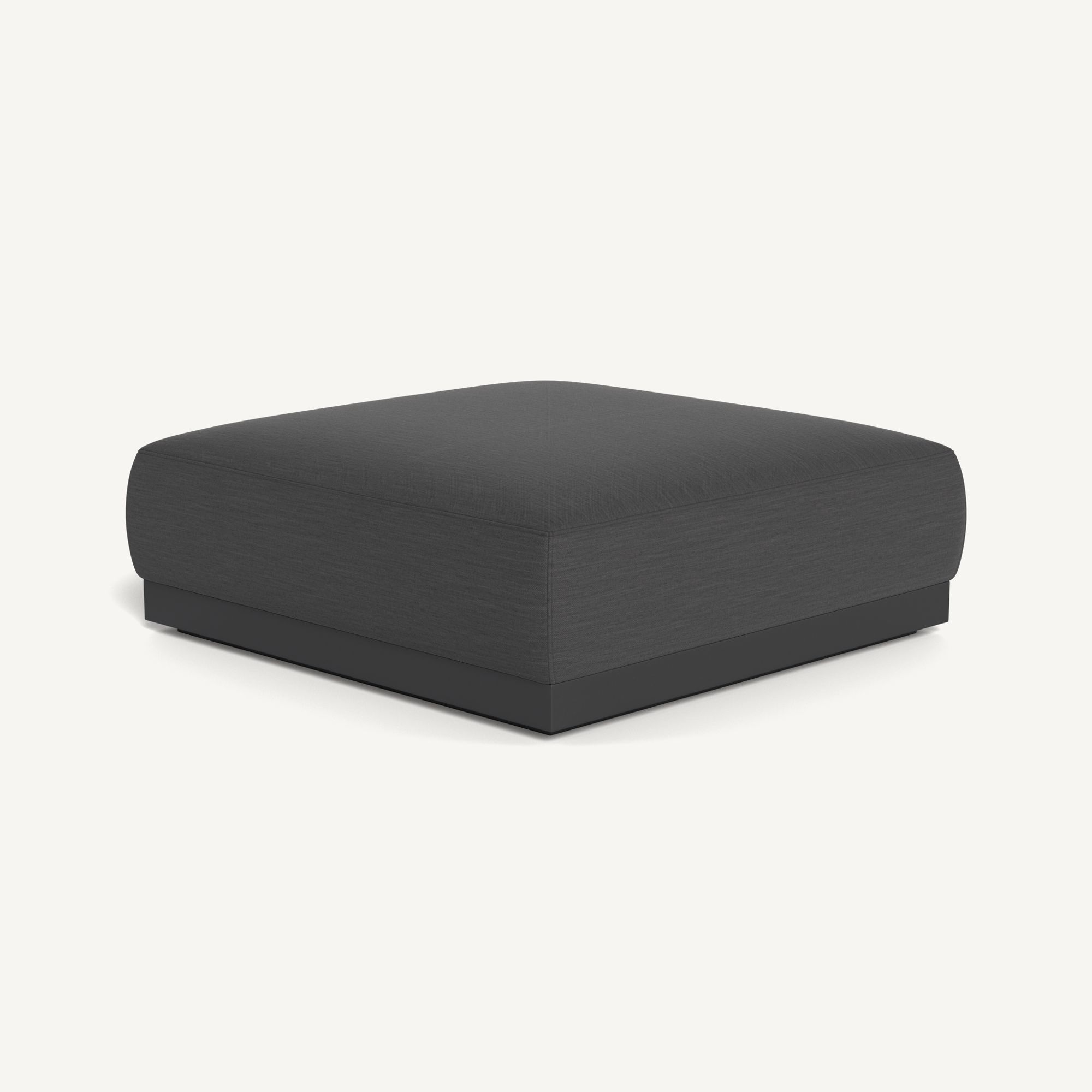 Harbour Amalfi Ottoman - Aluminum Asteroid / Panama Grafito