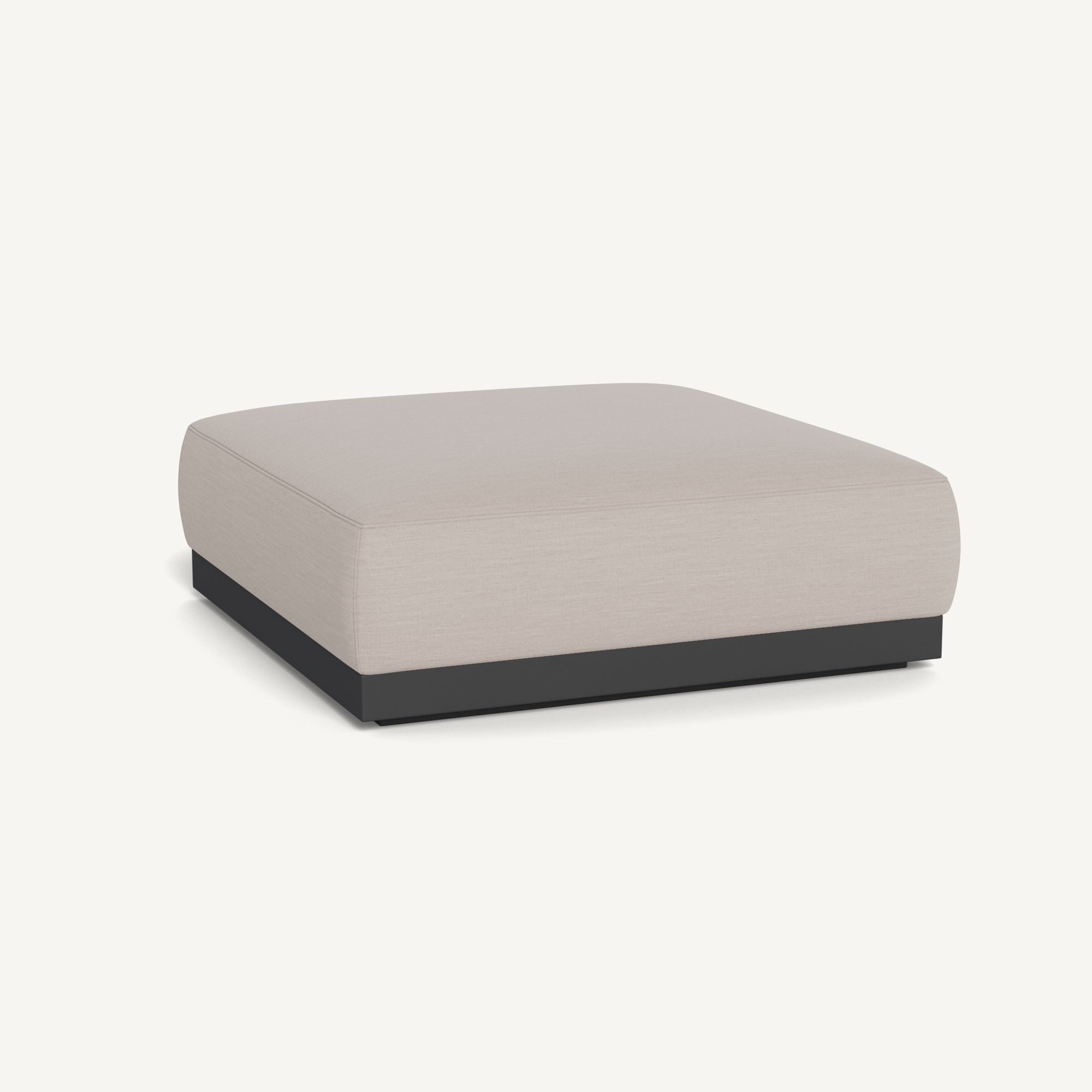Harbour Amalfi Ottoman - Aluminum Asteroid / Panama Marble