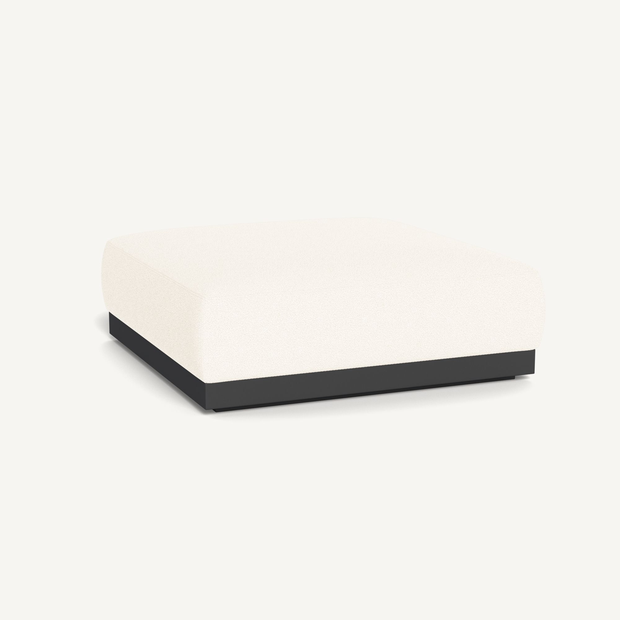Harbour Amalfi Ottoman - Aluminum Asteroid / Riviera Ivory
