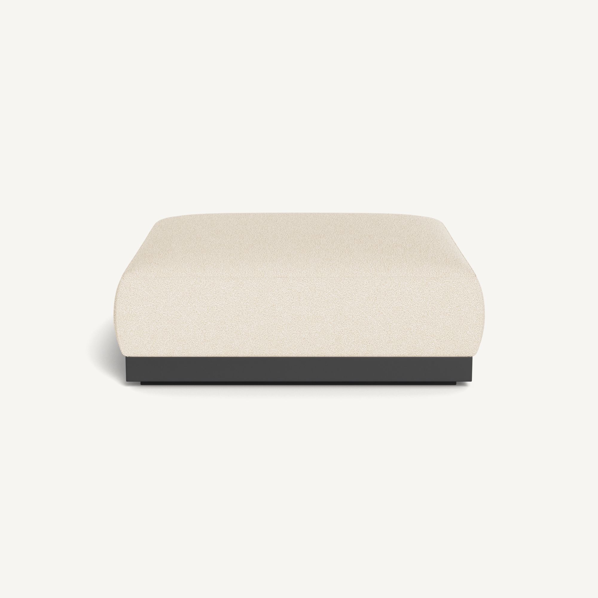 Harbour Amalfi Ottoman - Aluminum Asteroid / Riviera Sand