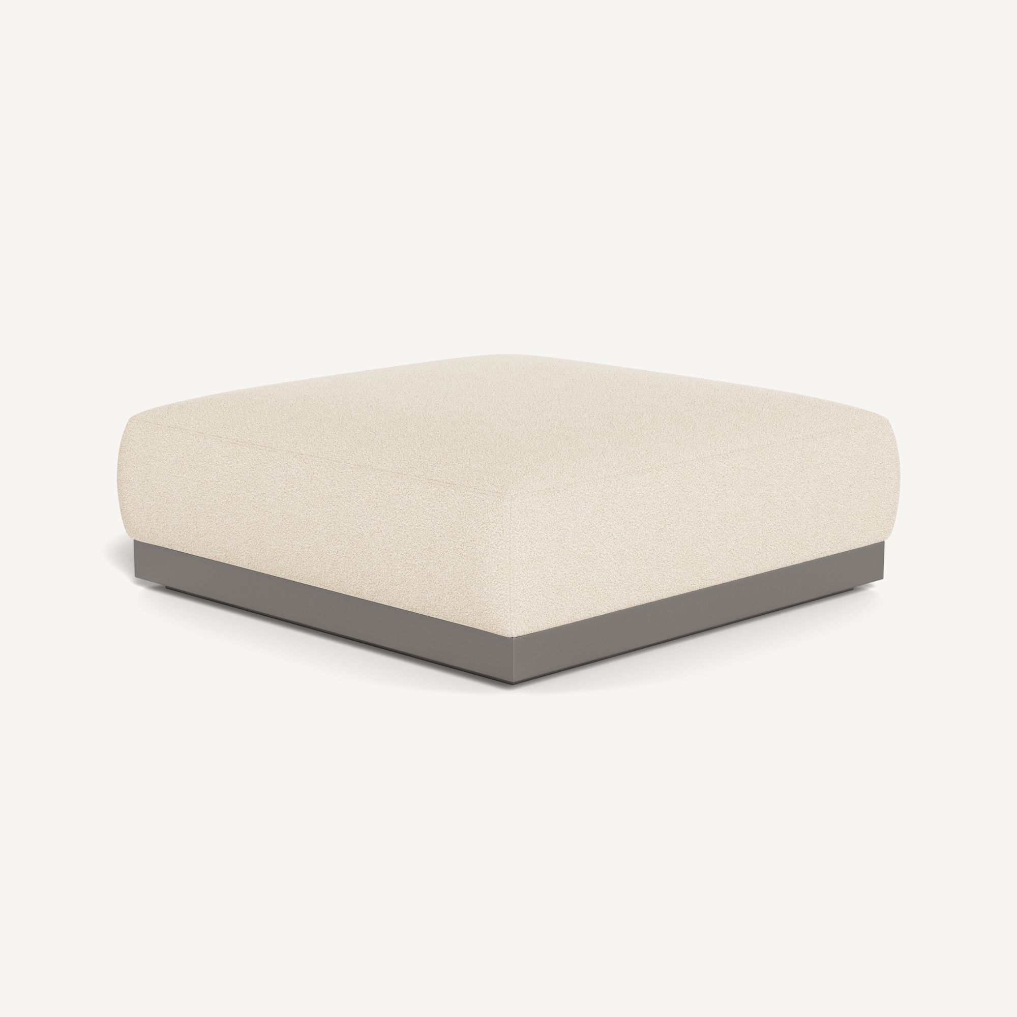 Harbour Amalfi Ottoman - Aluminum Taupe / Riviera Sand