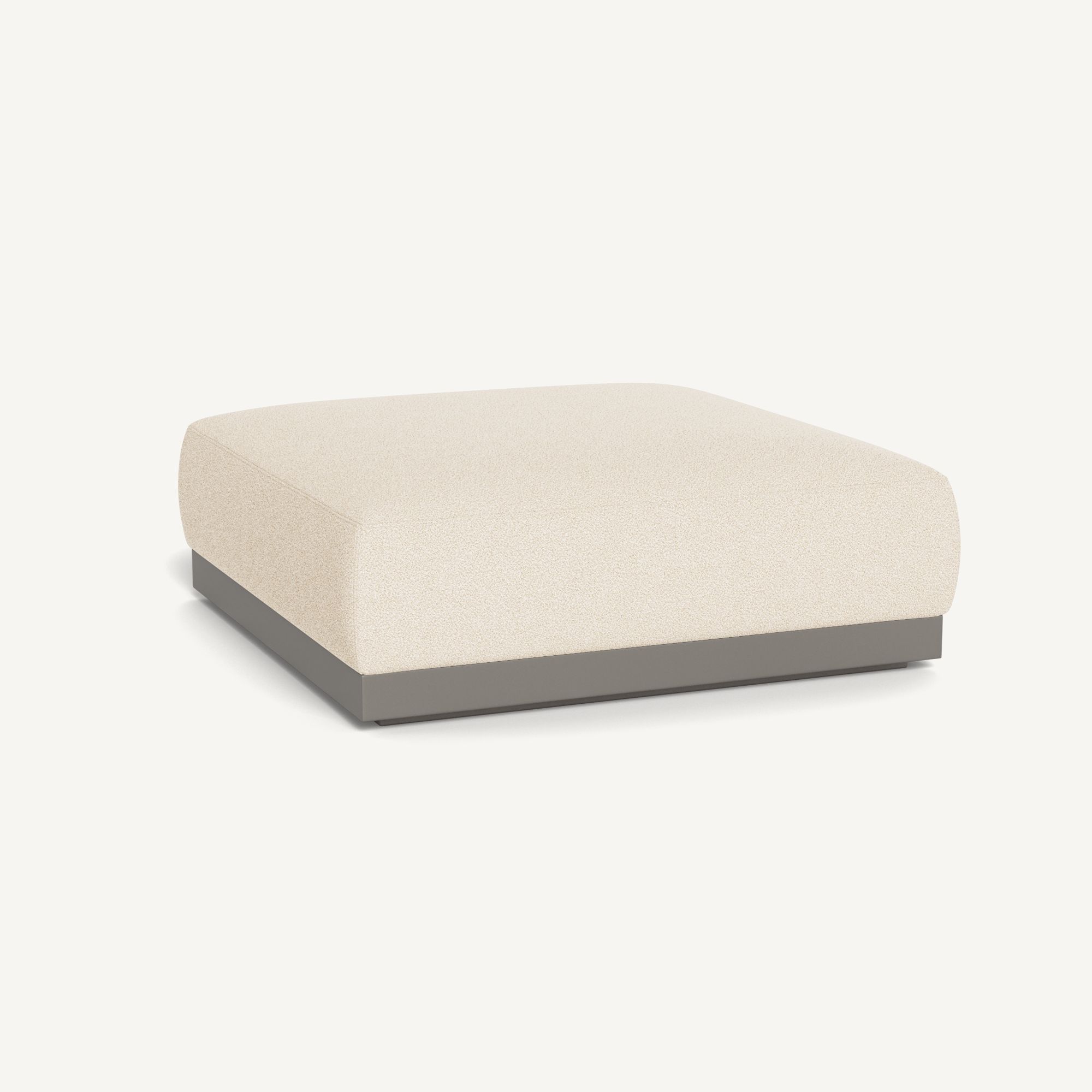 Harbour Amalfi Ottoman - Aluminum Taupe / Riviera Sand