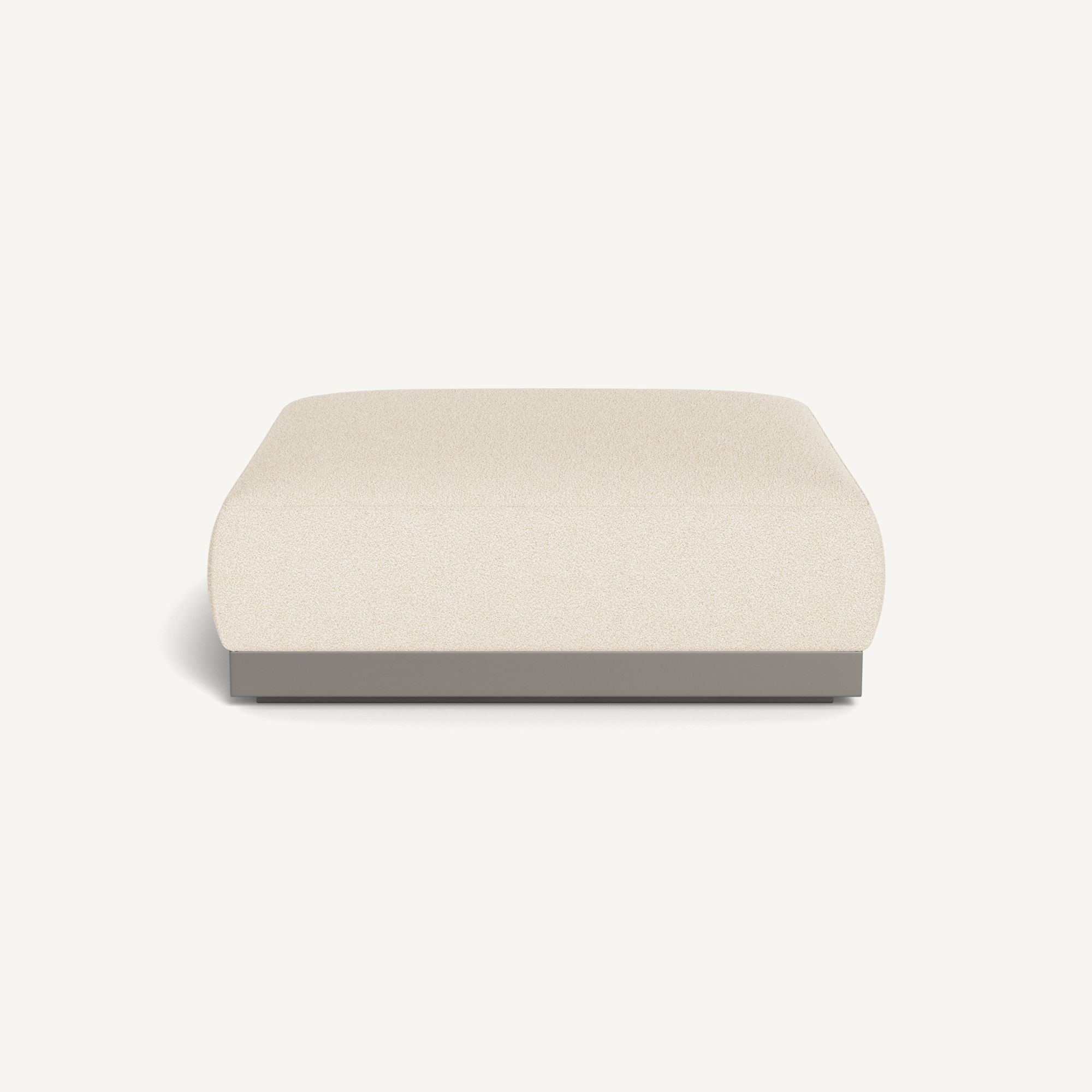 Harbour Amalfi Ottoman - Aluminum Taupe / Riviera Sand