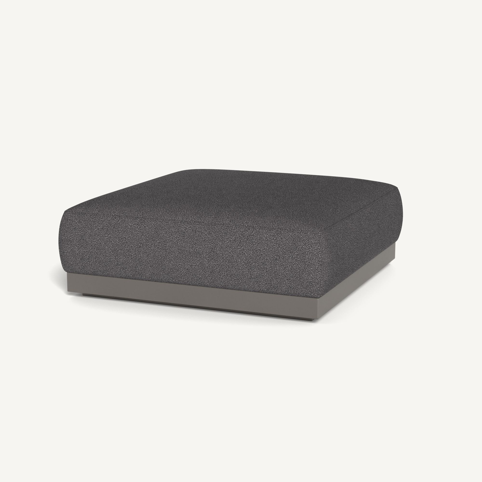 Harbour Amalfi Ottoman - Aluminum Taupe, Riviera Slate