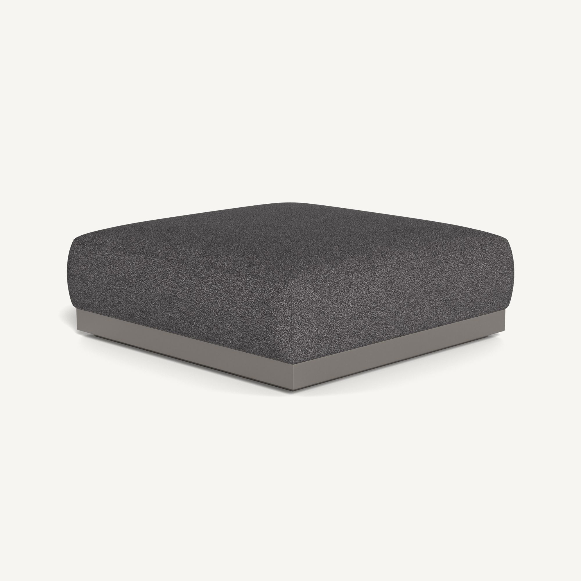 Harbour Amalfi Ottoman - Aluminum Taupe / Riviera Slate