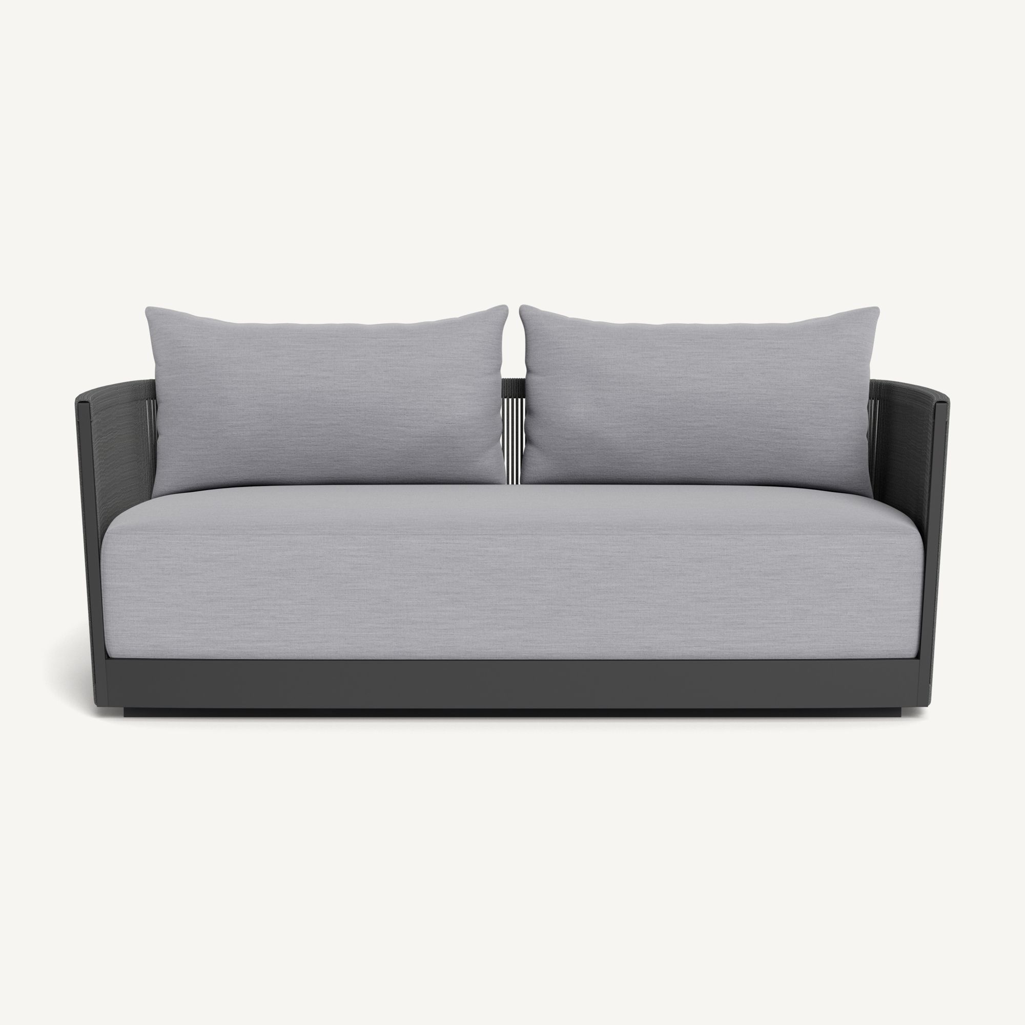 Harbour Antigua 2 Seat Sofa - Aluminum Asteroid / Panama Cloud / Rope Dark Gray