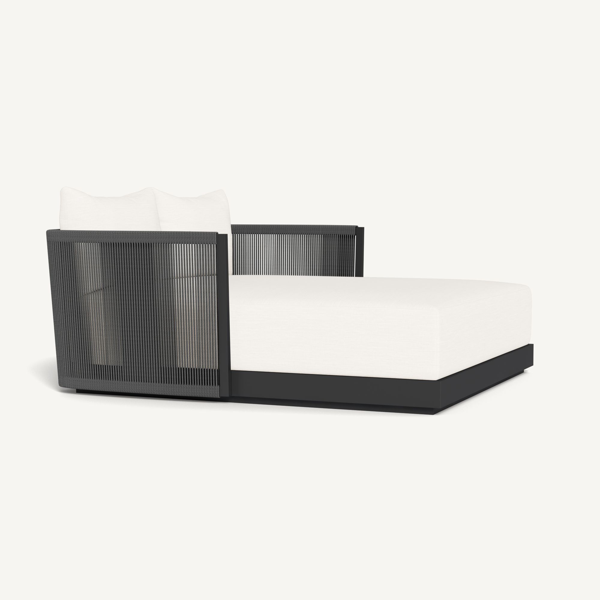 Harbour Antigua Daybed - Aluminum Asteroid / Panama Blanco / Rope Dark Gray