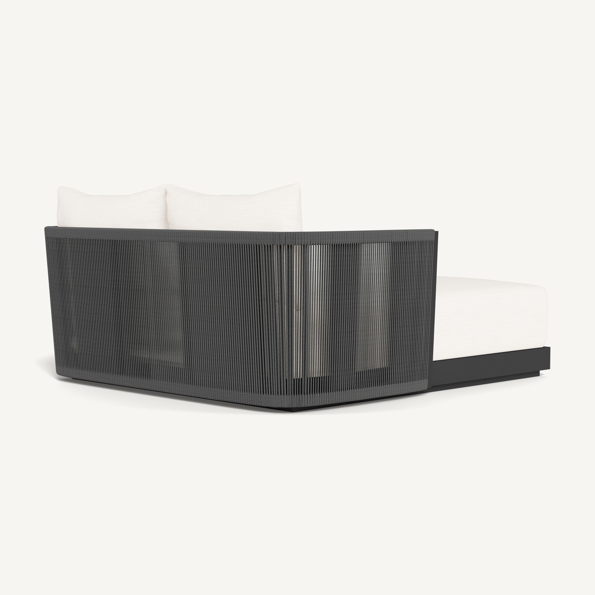 Harbour Antigua Daybed - Aluminum Asteroid / Panama Blanco / Rope Dark Gray