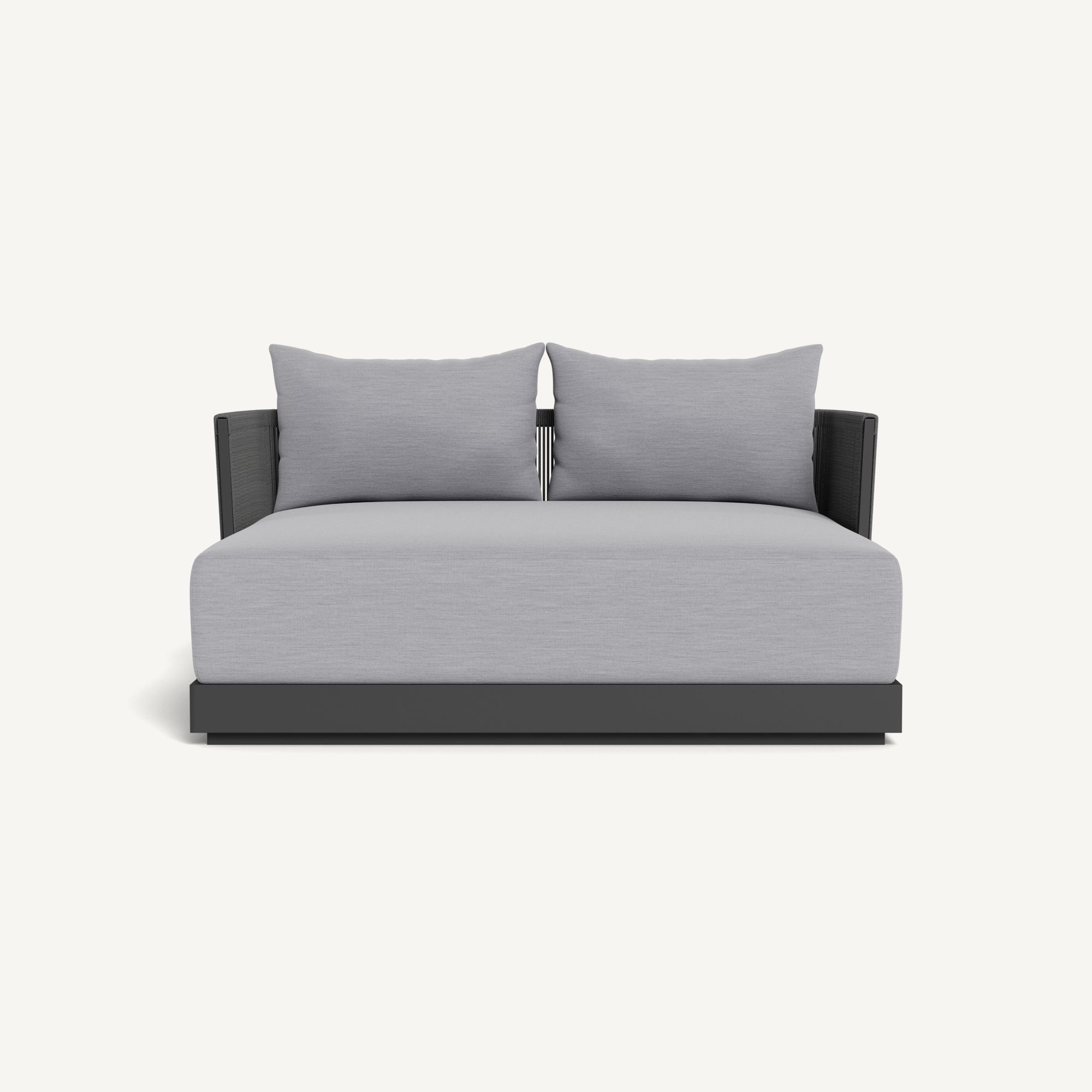 Harbour Antigua Daybed - Aluminum Asteroid / Panama Cloud / Rope Dark Gray