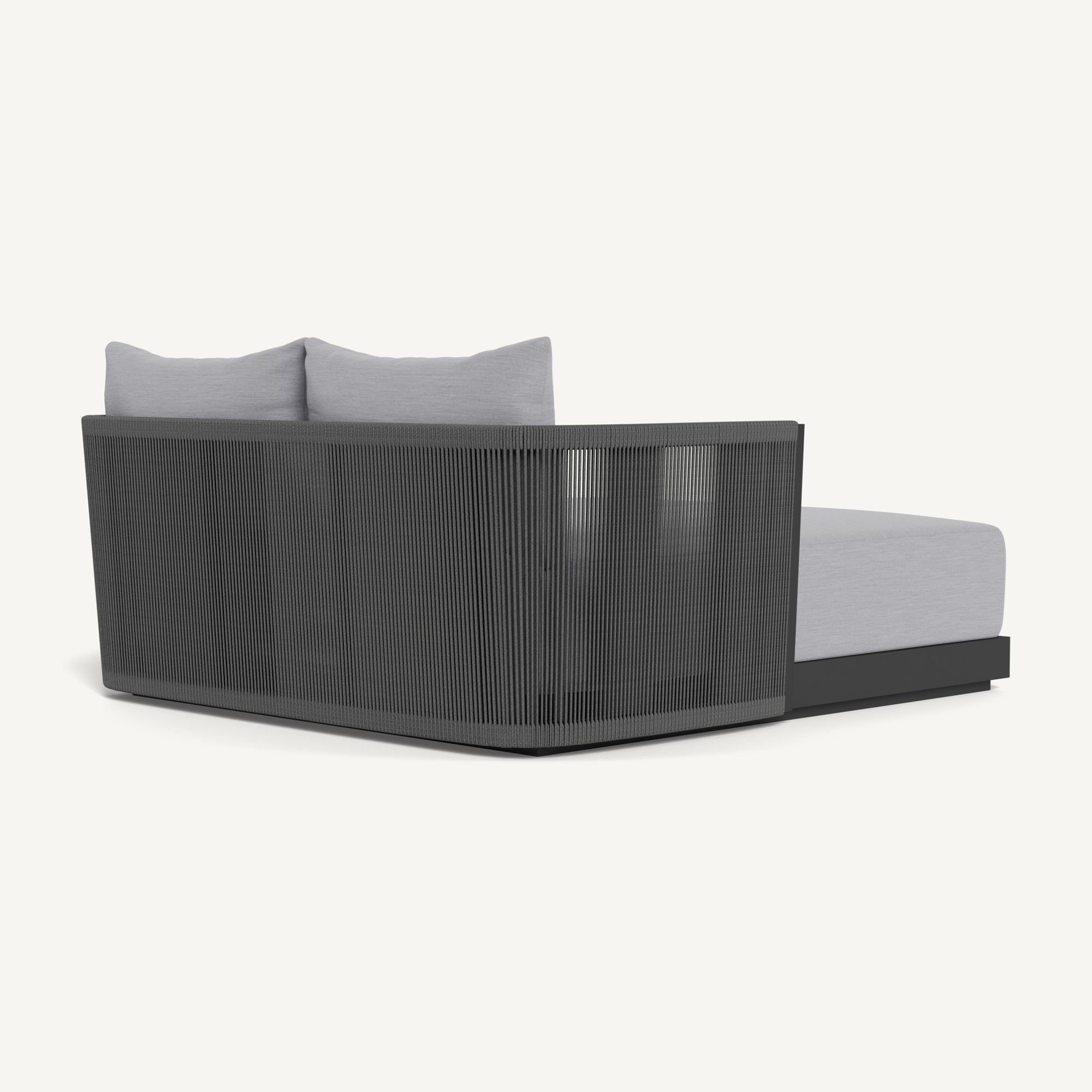 Harbour Antigua Daybed - Aluminum Asteroid / Panama Cloud / Rope Dark Gray