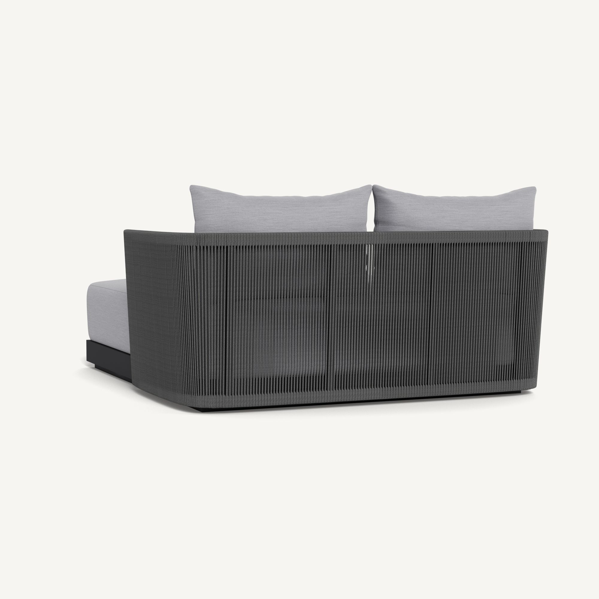 Harbour Antigua Daybed - Aluminum Asteroid / Panama Cloud / Rope Dark Gray