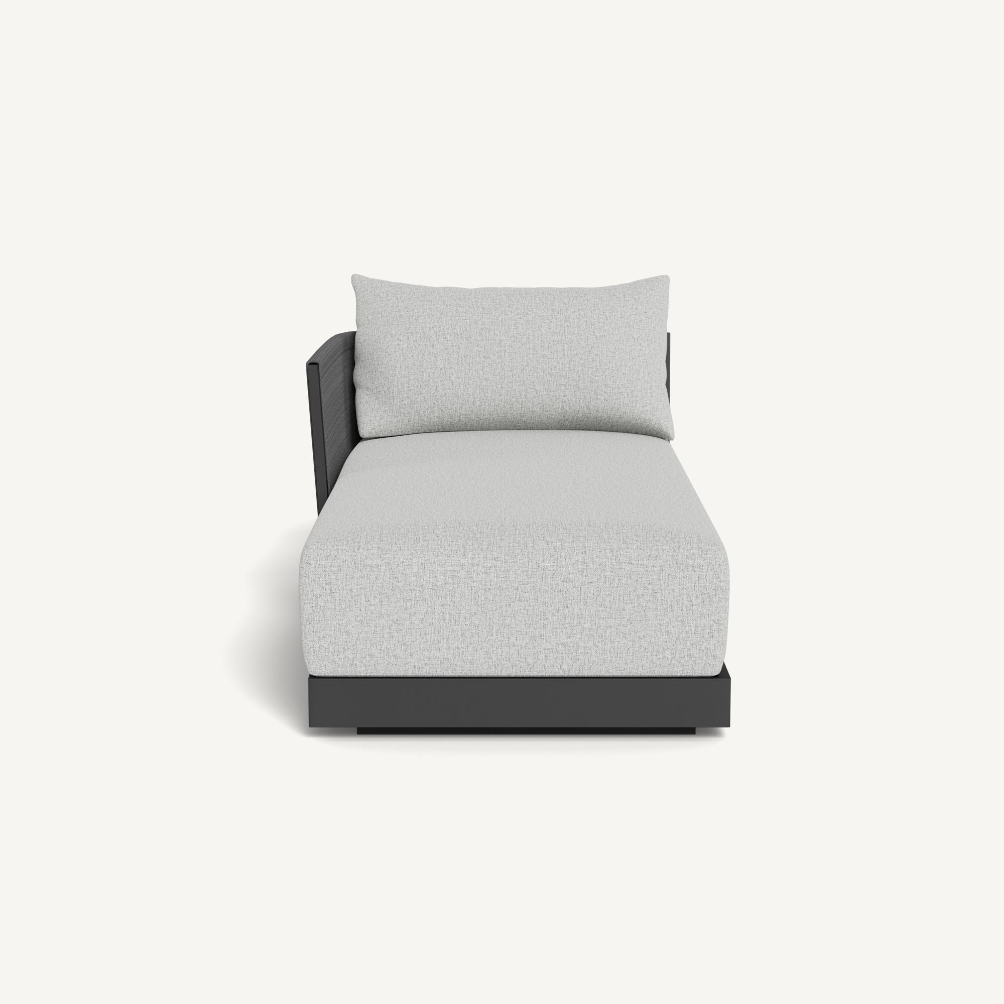 Harbour Antigua Chaise Left - Aluminum Asteroid, Copacabana Sand, Rope Dark Gray