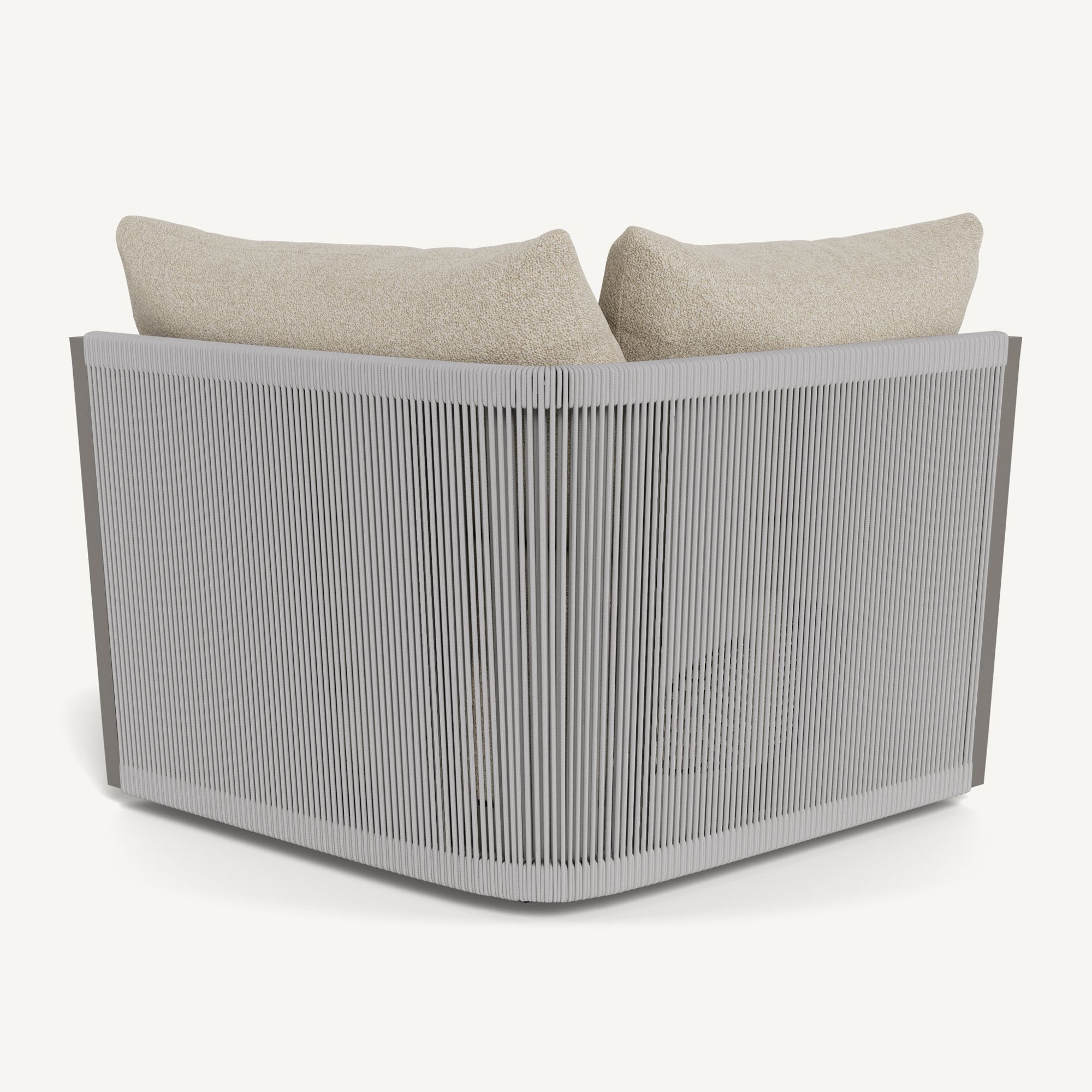 Harbour Antigua Corner - Aluminum Taupe / Siesta Taupe / Rope Light Gray