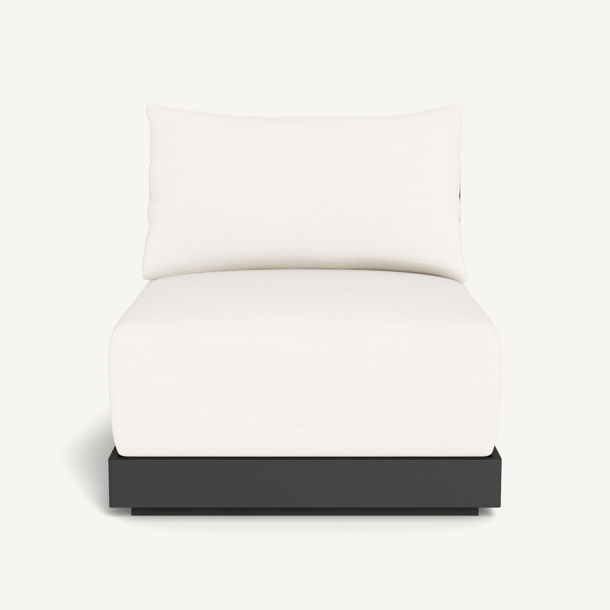 Harbour Antigua Armless Single - Aluminum Asteroid / Panama Blanco / Rope Dark Gray