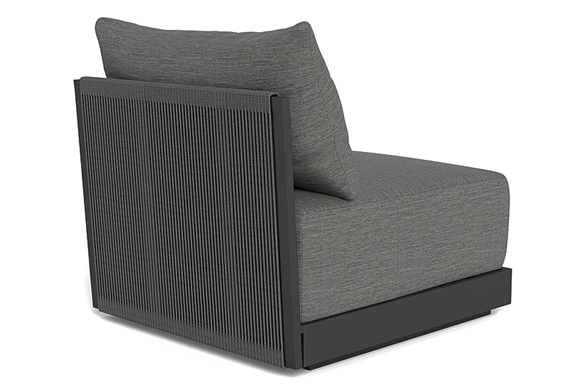 Harbour Antigua Armless Single - Aluminum Asteroid, Riviera Slate