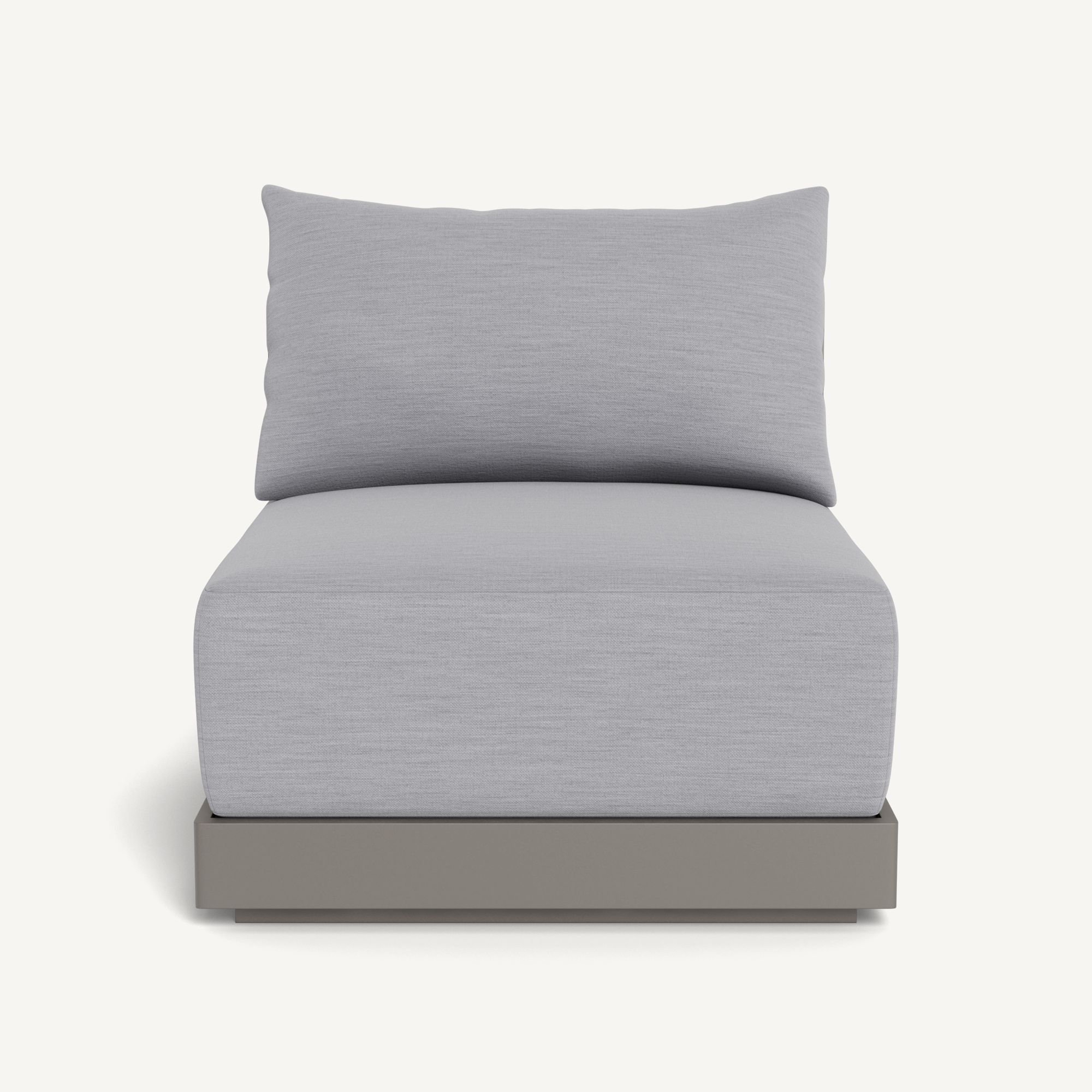 Harbour Antigua Armless Single - Aluminum Taupe / Panama Cloud / Rope Light Gray