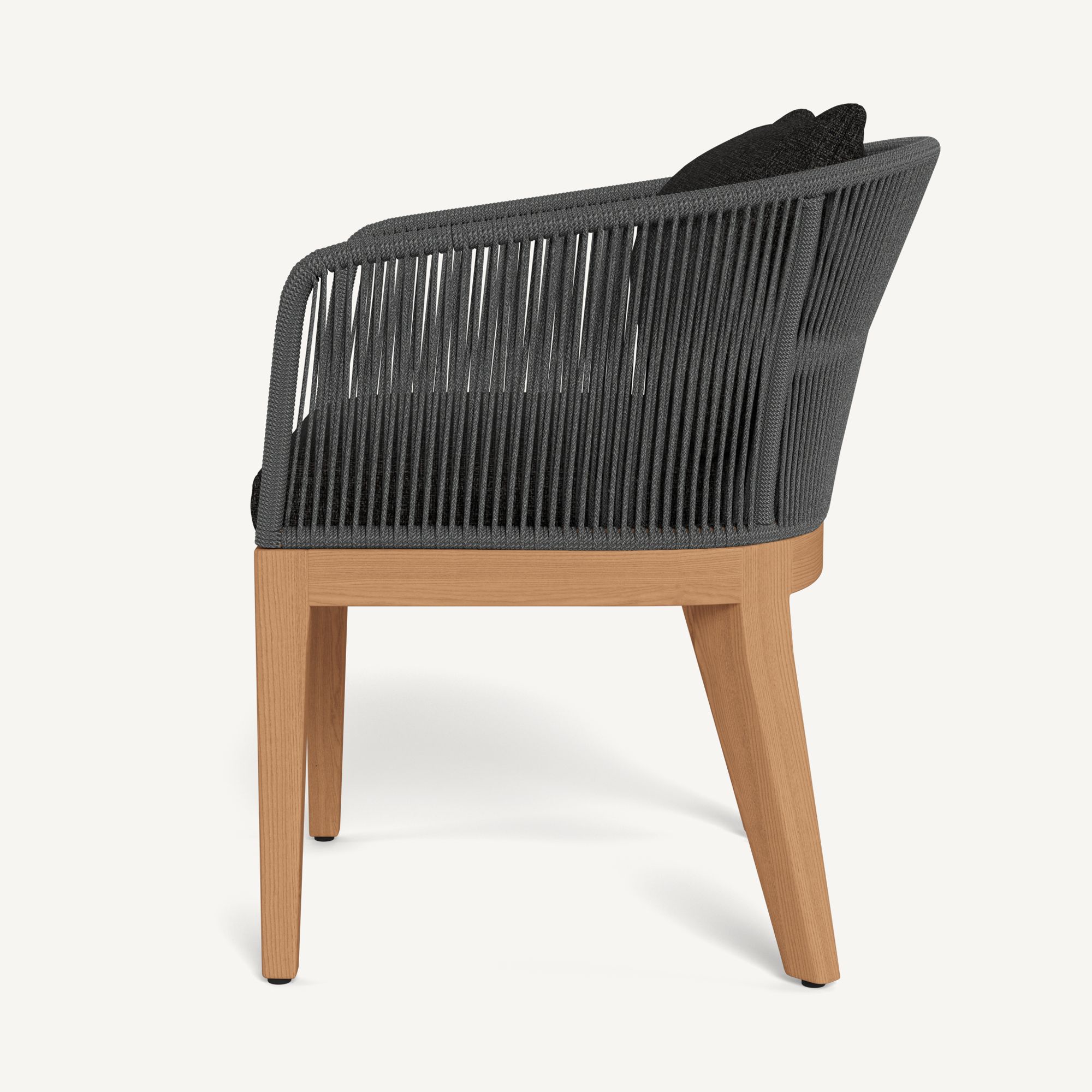 Harbour Avalon Dining Chair - Teak Natural / Copacabana Midnight / Rope Dark Gray