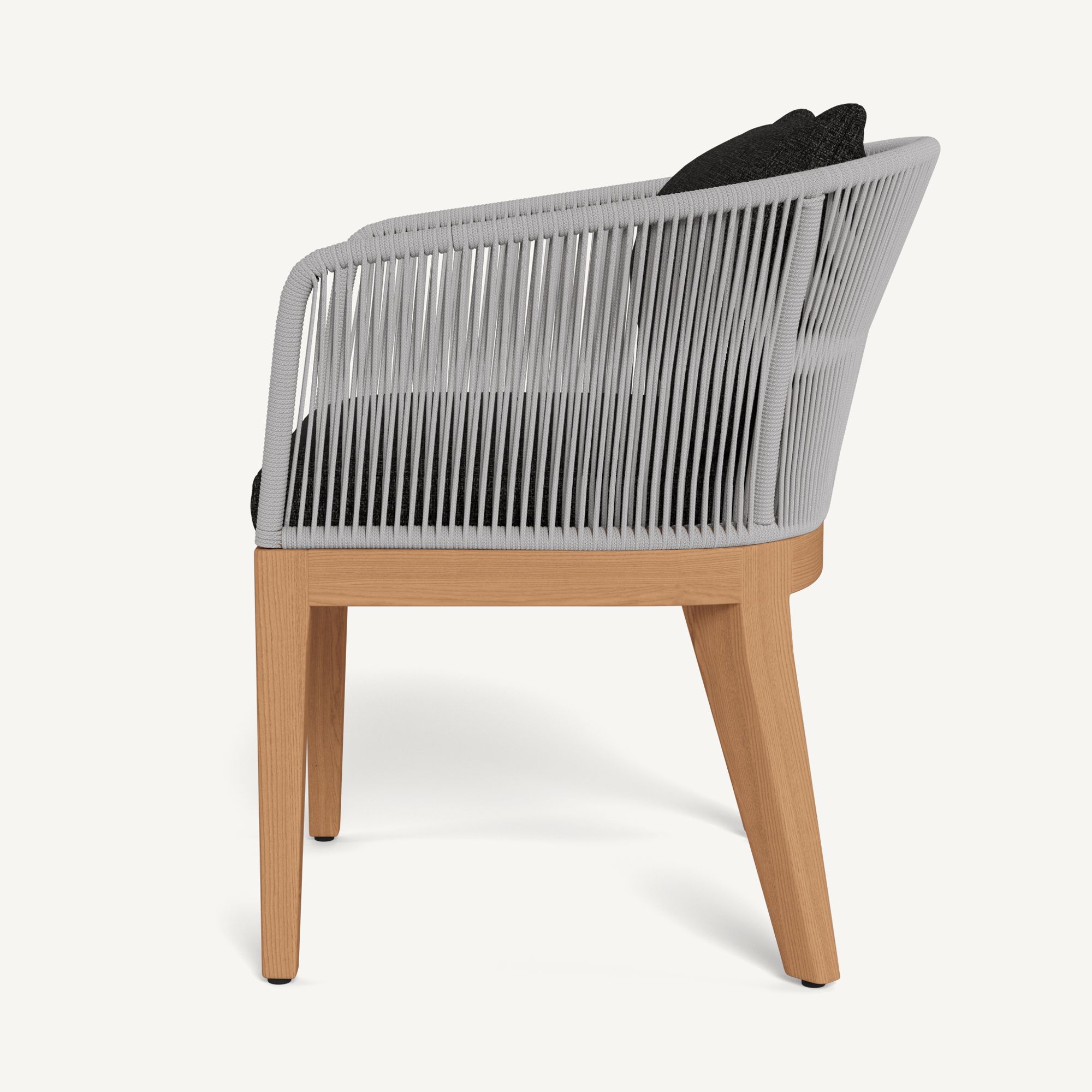 Harbour Avalon Dining Chair - Teak Natural / Copacabana Midnight / Rope Light Gray