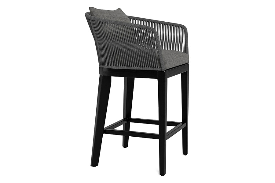 Harbour Avalon Bar Stool - Teak Natural, Copacabana Sand