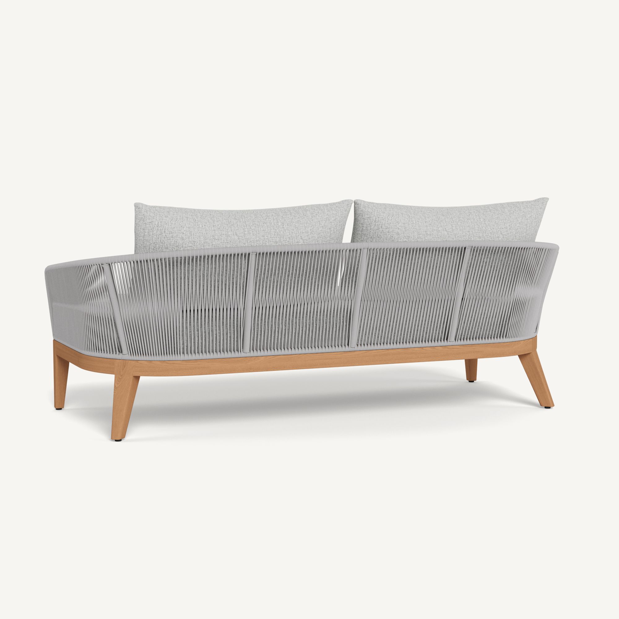 Harbour Avalon 2 Seat Sofa - Teak Natural / Copacabana Sand / Rope Light Gray