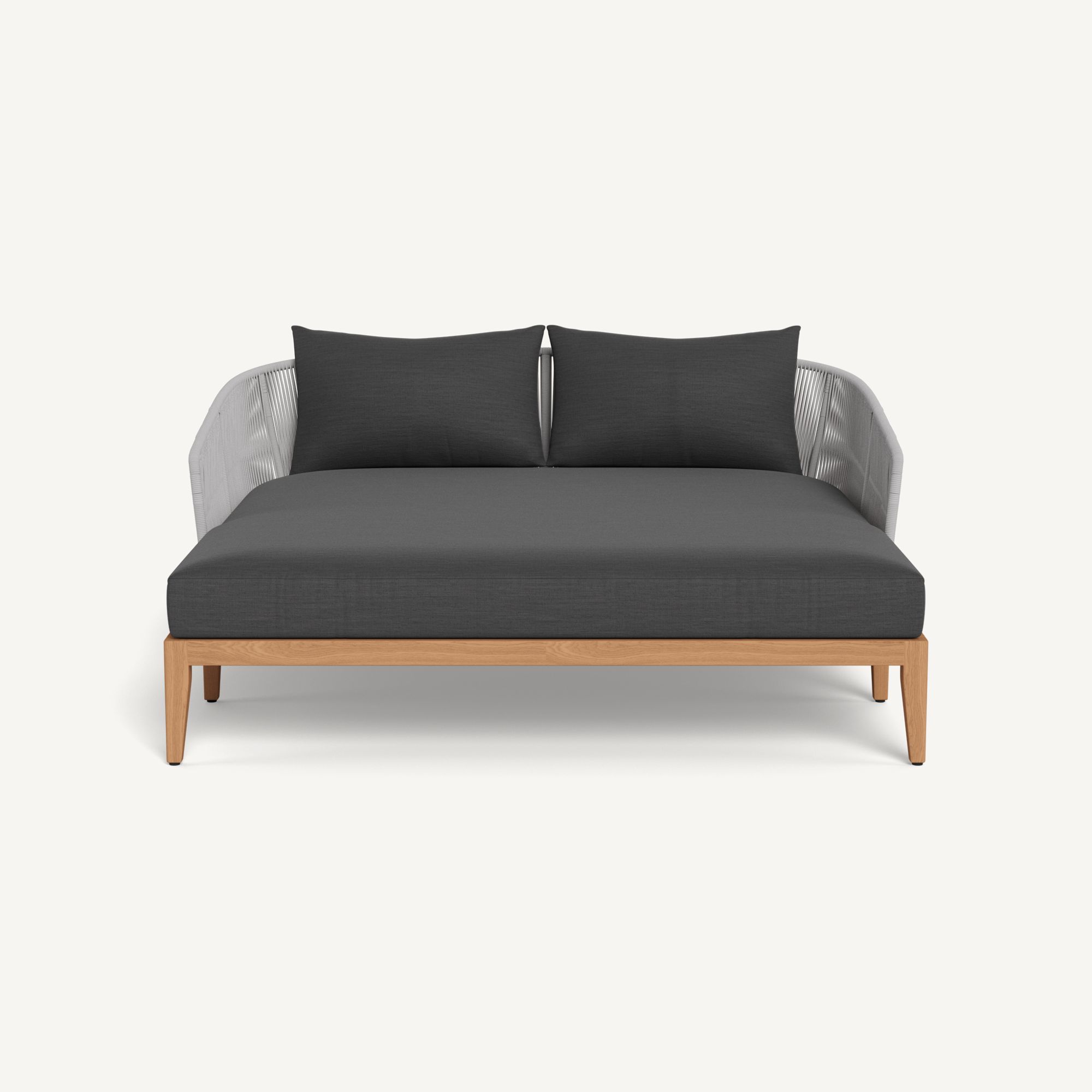 Harbour Avalon Daybed - Teak Natural / Panama Grafito / Rope Light Gray