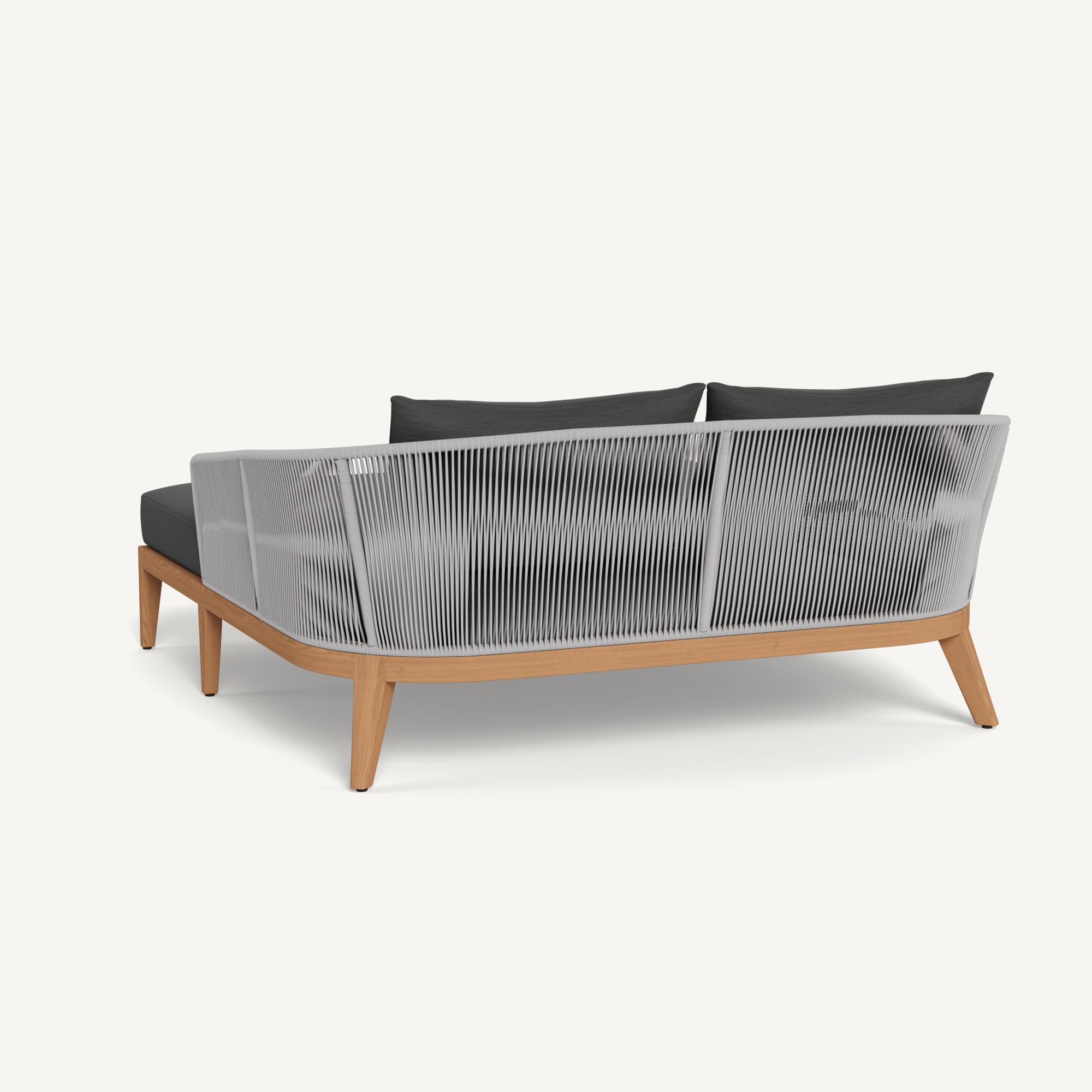 Harbour Avalon Daybed - Teak Natural / Panama Grafito / Rope Light Gray