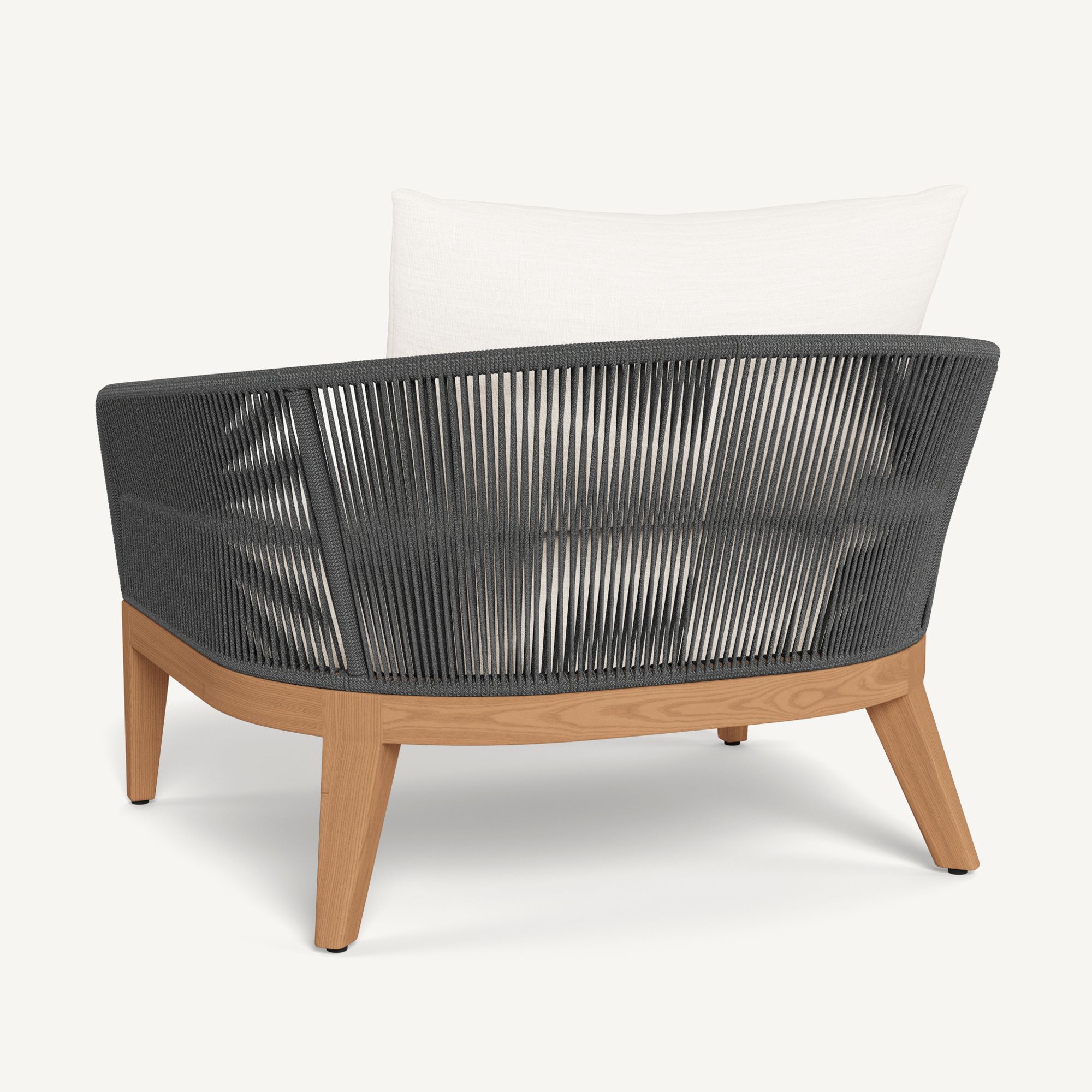 Harbour Avalon Lounge Chair - Teak Natural / Panama Blanco / Rope Dark Gray