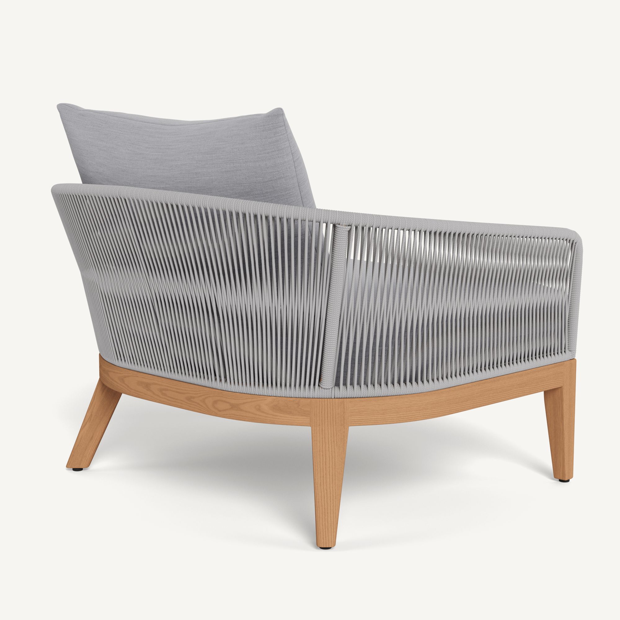 Harbour Avalon Lounge Chair - Teak Natural / Panama Cloud / Rope Light Gray